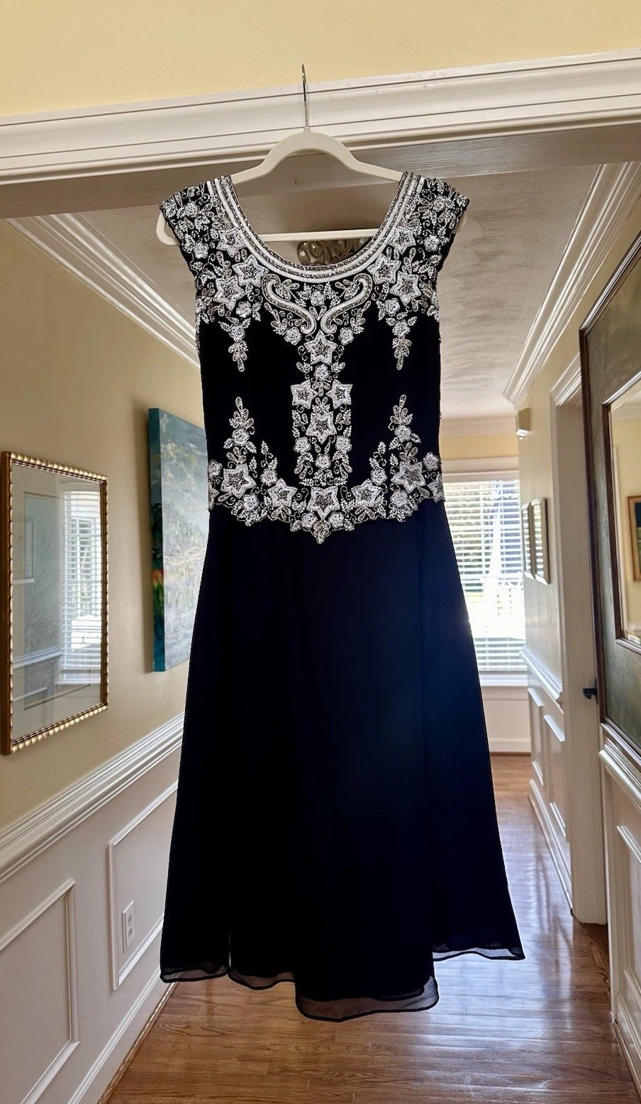 Vintage Y2K Fairycore Celestial Beaded Midi Dress Fairy Goth Gown Standout Glam