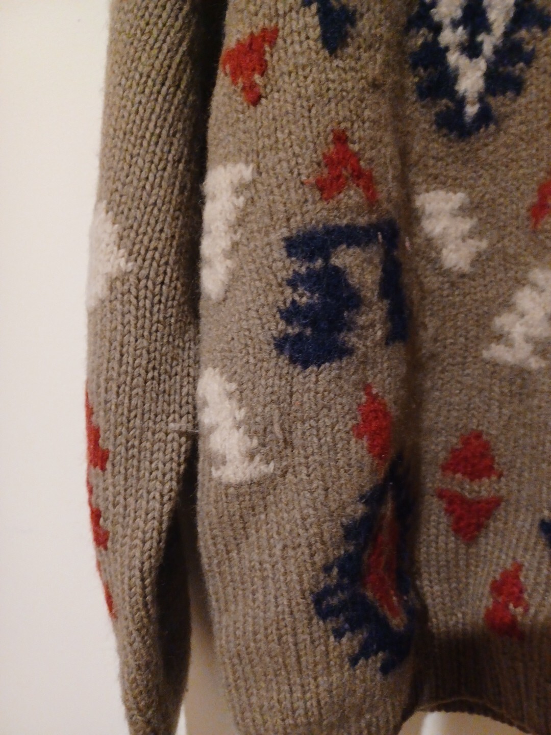 Vintage Outback Red Wool Sweater, Brown & Tan, Size Medium