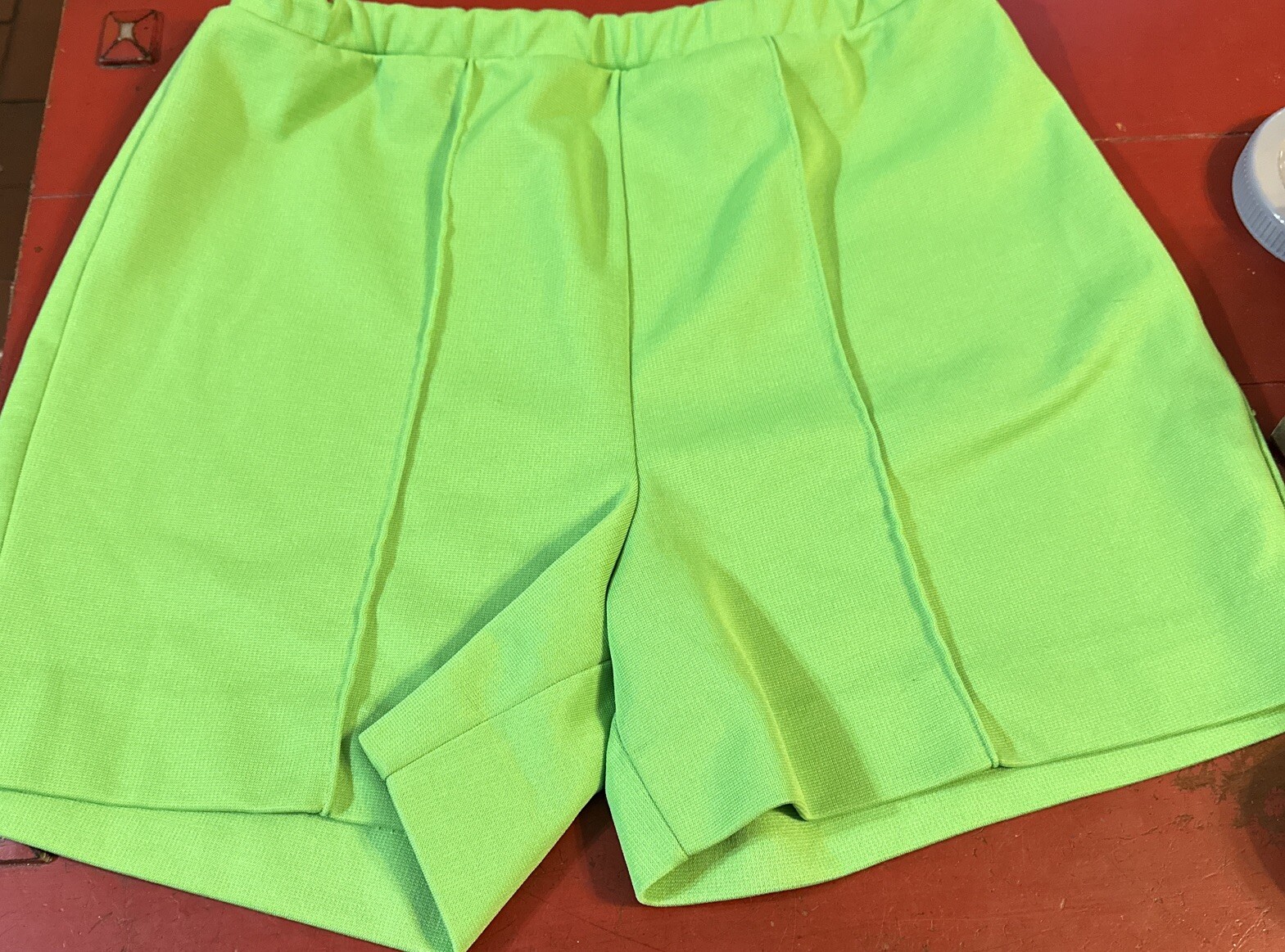 Vintage Aileen Green Pull On Shorts Adult Lady Size 14 Late 1970s Early 1980s