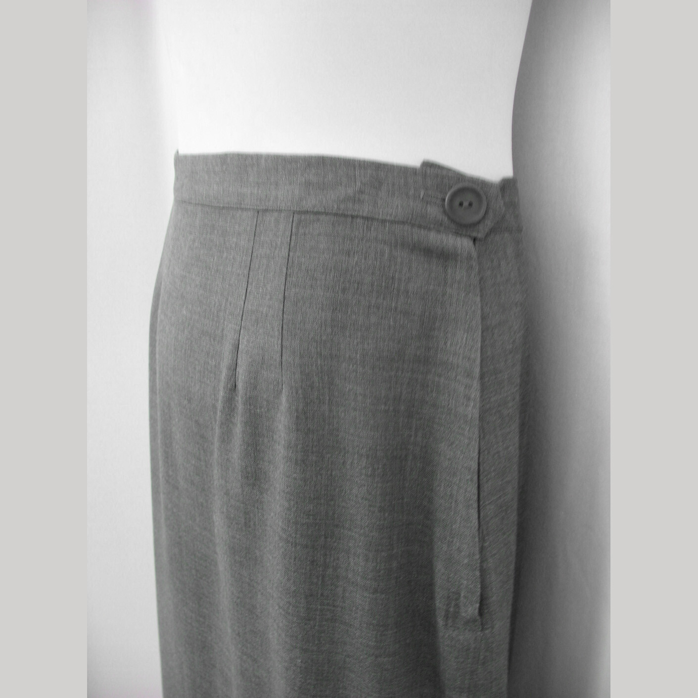 Vintage 1960s-70s Mr. Z San Francisco Gray Straight Career Skirt Size 10