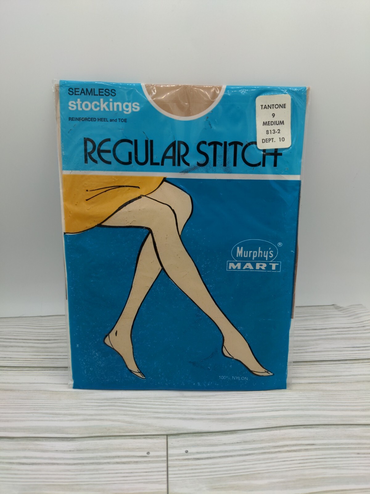 Murphy’s Mart Vintage Nylon Thigh High Stockings Tantone Medium 1960’s