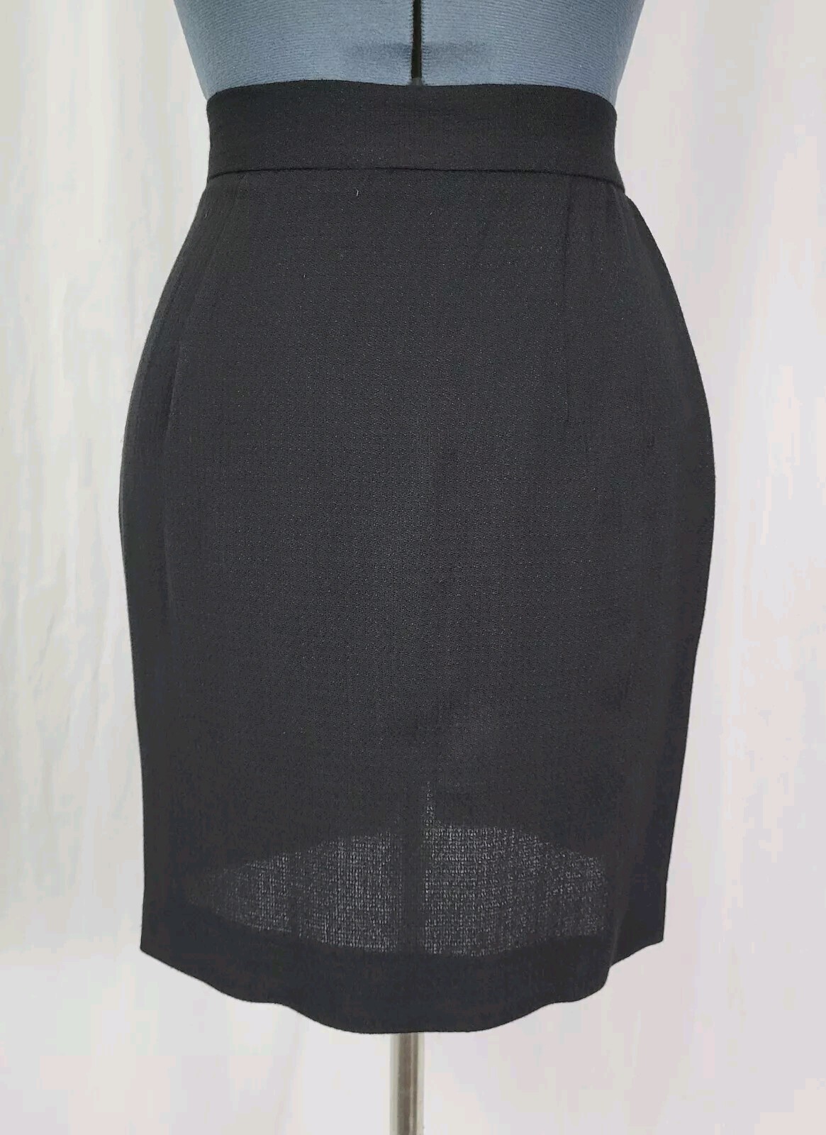 Vintage JSJ Petites Black & Tan 2-Piece Jacket & Skirt Set Size 8P