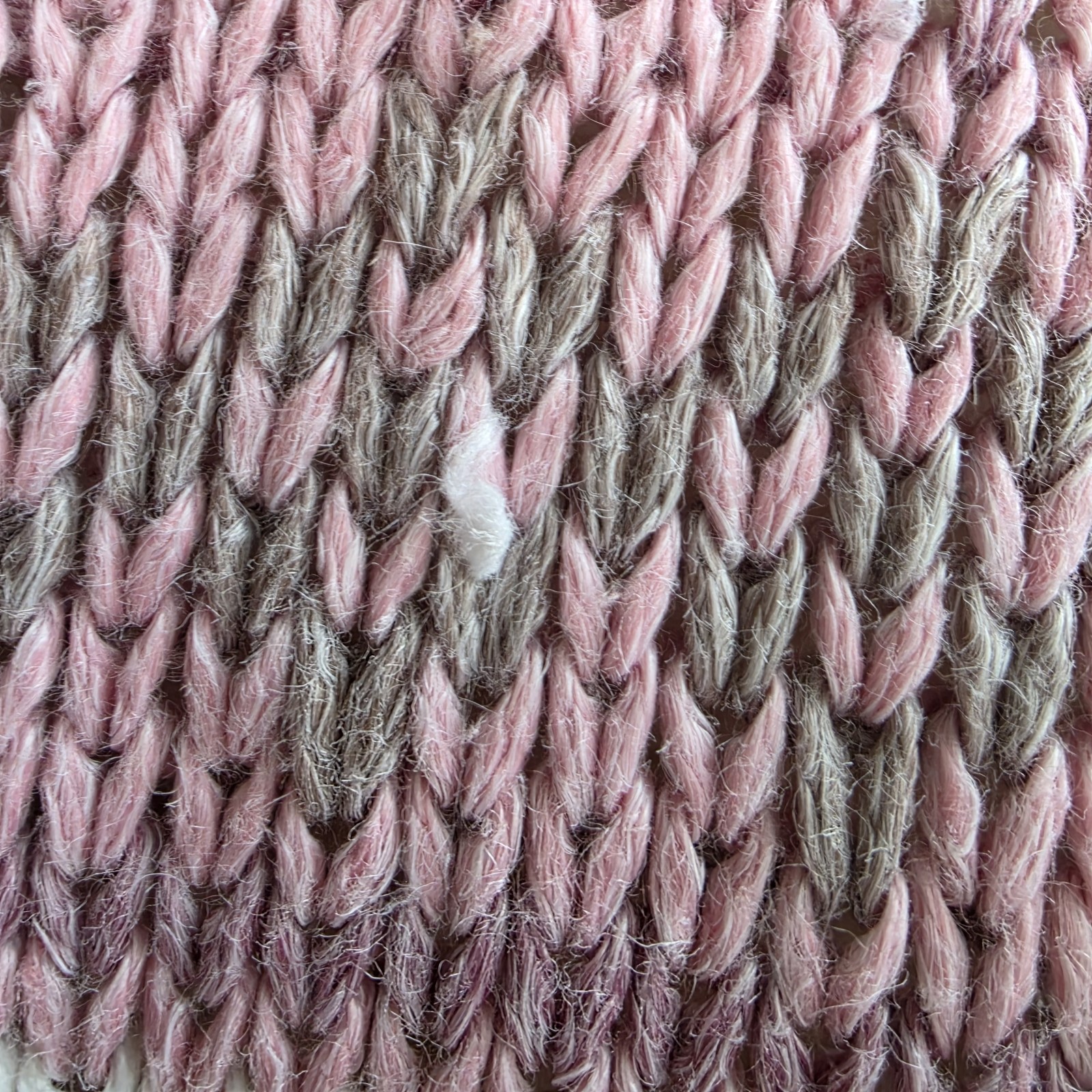 VTG JJ Fargo Hand-Knit Chunky Sweater Cream Cottage Large Granola Grannycore
