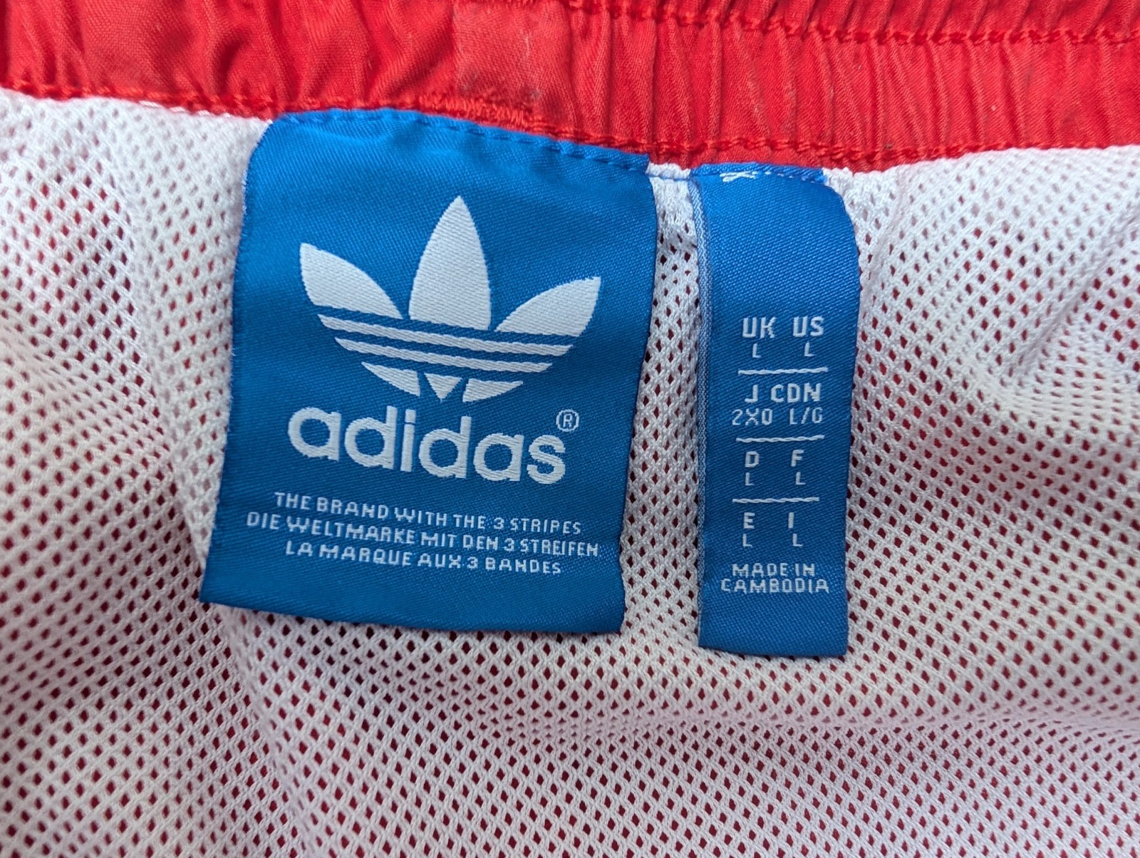Adidas Sprinter Glanz Womens Shorts L Red Sports Vintage Football Casual Retro