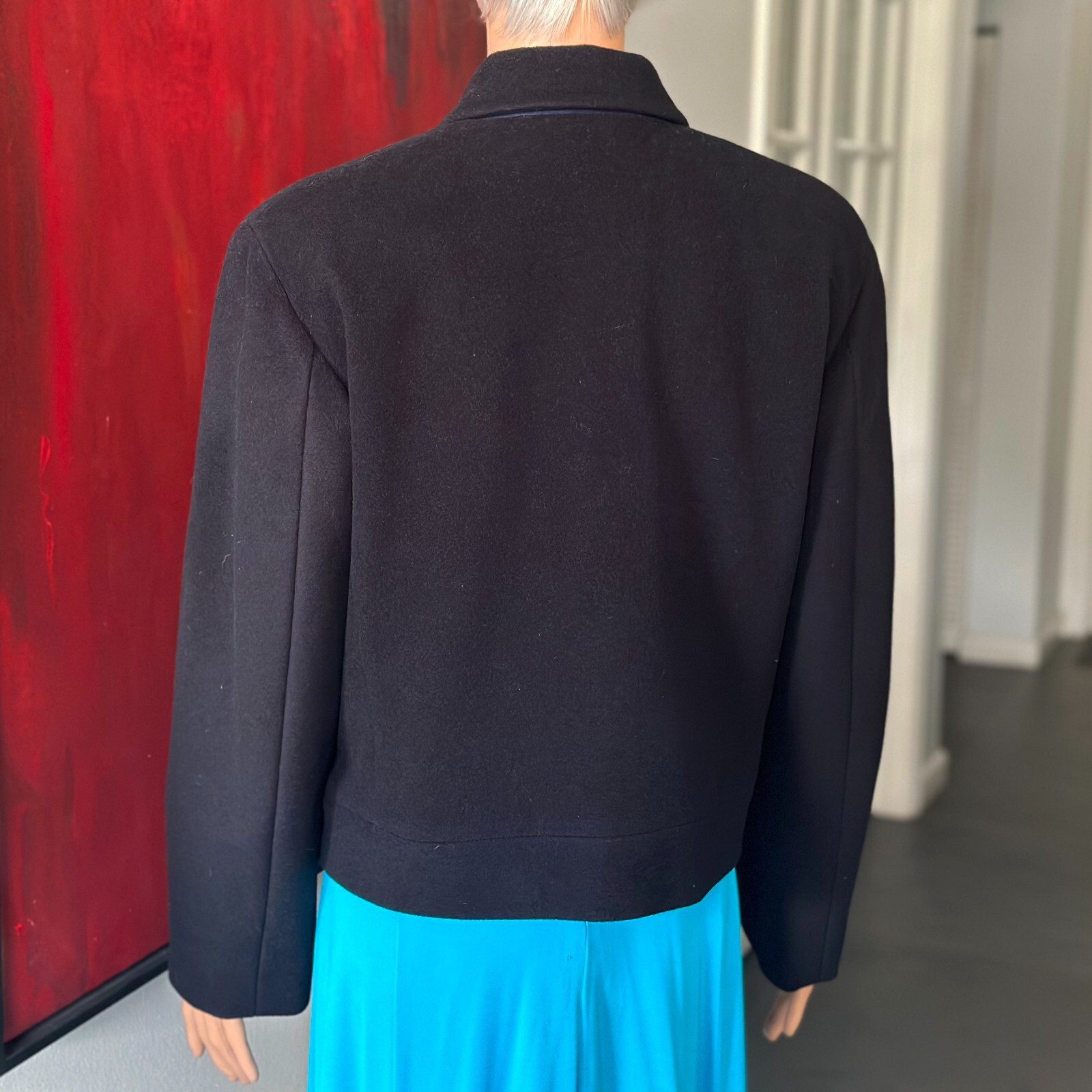 MOSCHINO CHEAP and CHIC blue navy wool & mohair jacket size 42 from F/W 1992/93