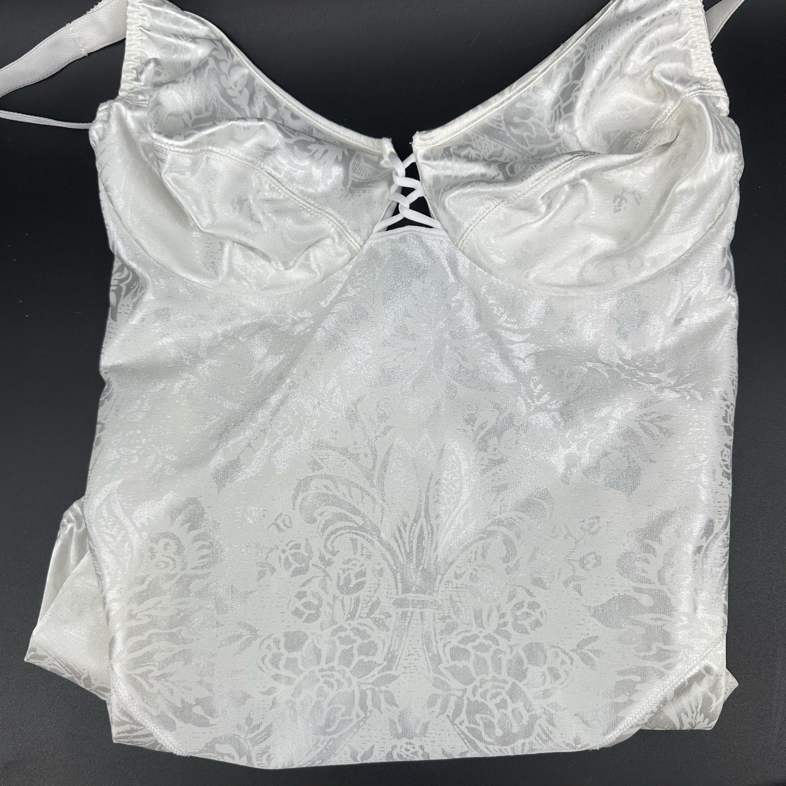 Vtg Vanity Fair Bodysuit Unitard Sz 36 C Lingerie One Piece Coquette Fairy AA32