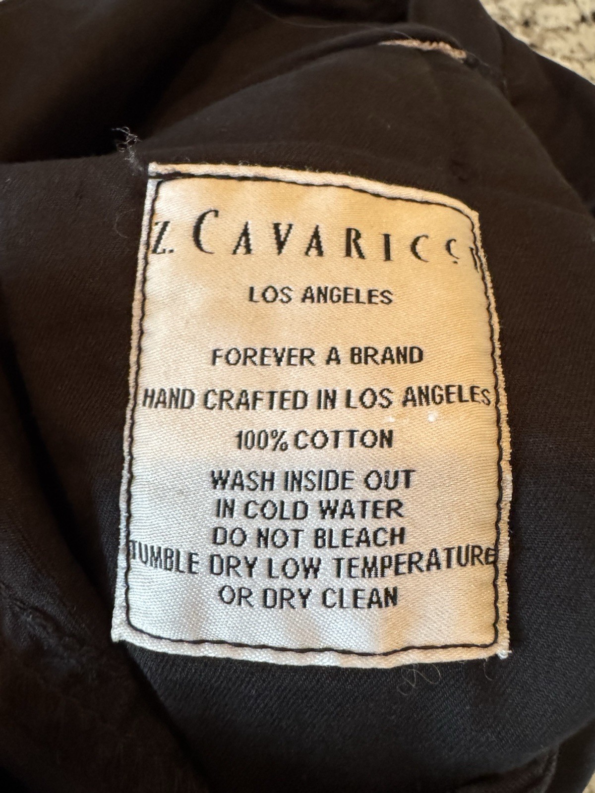 Vintage Z Cavaricci Black Pleated Pants High Rise 100% Cotton USA Size 25