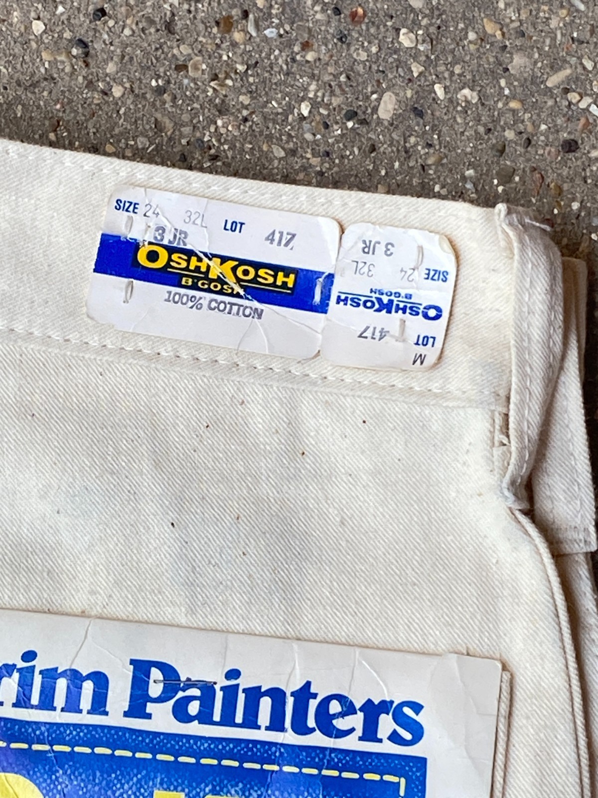 OSHKOSH BGOSH TRIM PAINTERS DENIM JEANS 3 junior 24 x 32 New Rare Read