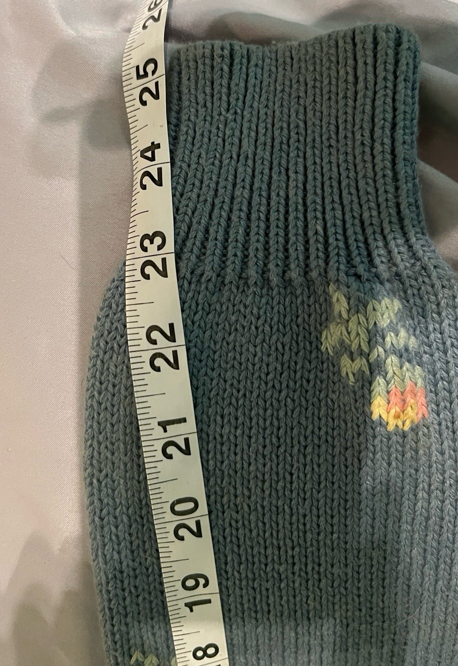 Cambridge Spirit Sweater, Women’s M Blue Floral Lace Grandma Cottage Core Fairy