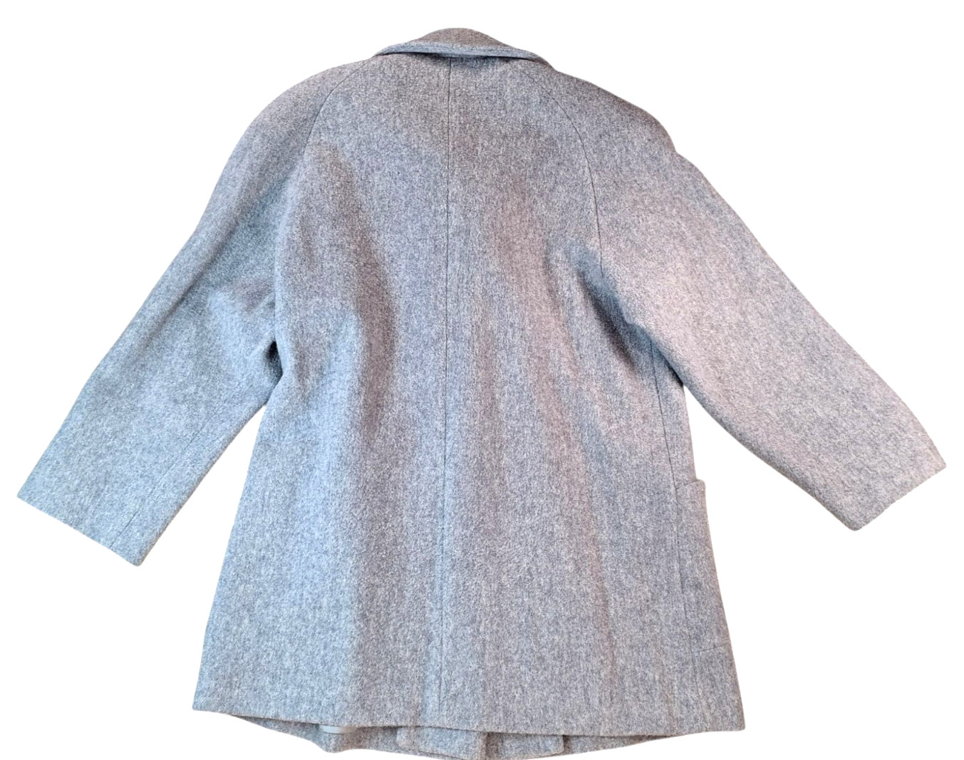 Herman Kay 80% Wool Car Coat Gray Womens Size 10P Pockets Lined Stylish