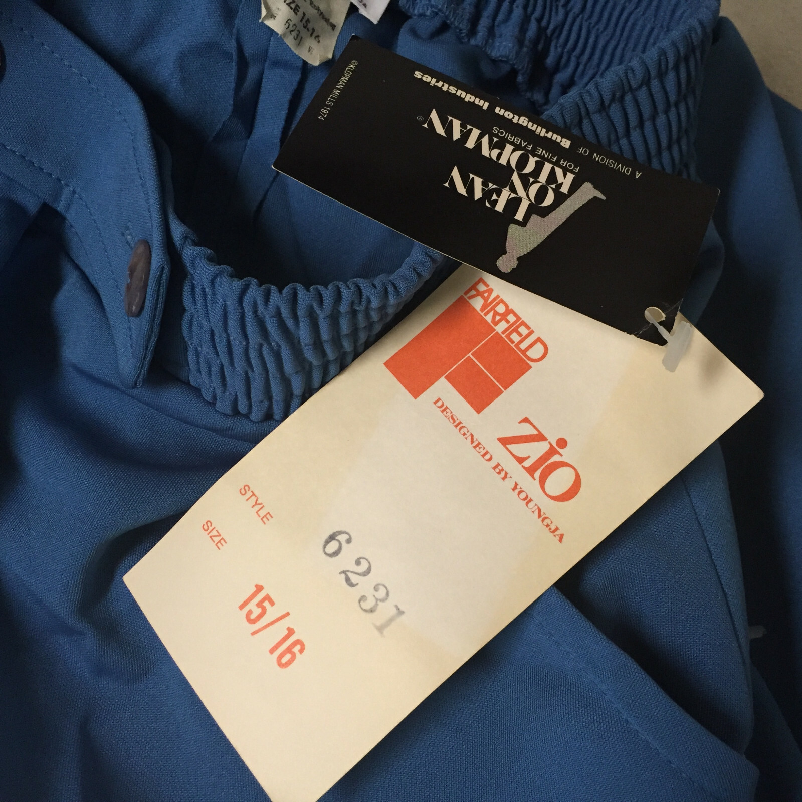 NOS Deadstock Vintage 70s 80s Fairfield Zio Two Piece Jump Suit Pants Shirt Jack