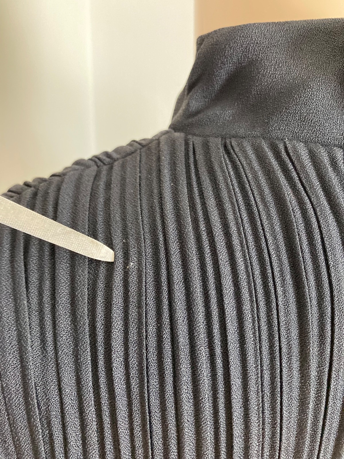 Vintage 60s Mod GoGo Cocktail Party Black Pleated Mini Dress Size Small/XS