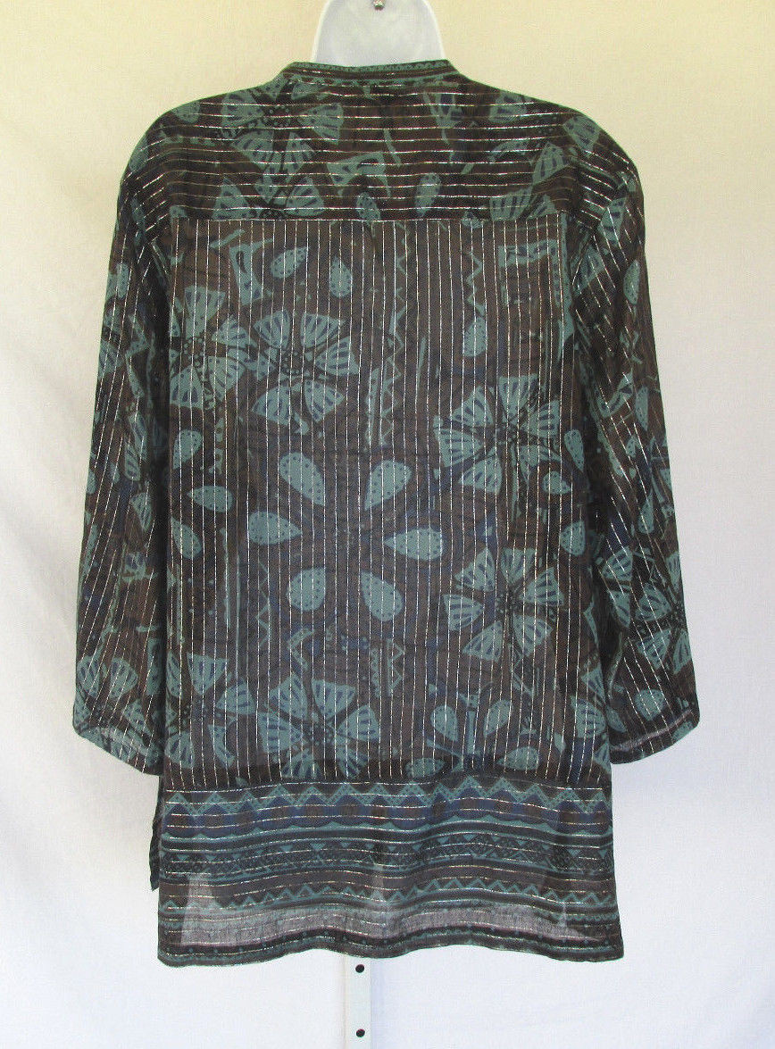 VINTAGE 1990s MILLENIUM COTTON SEQUIN BRASS BUTTON TOP BROCADE THREAD SIZE 18/20