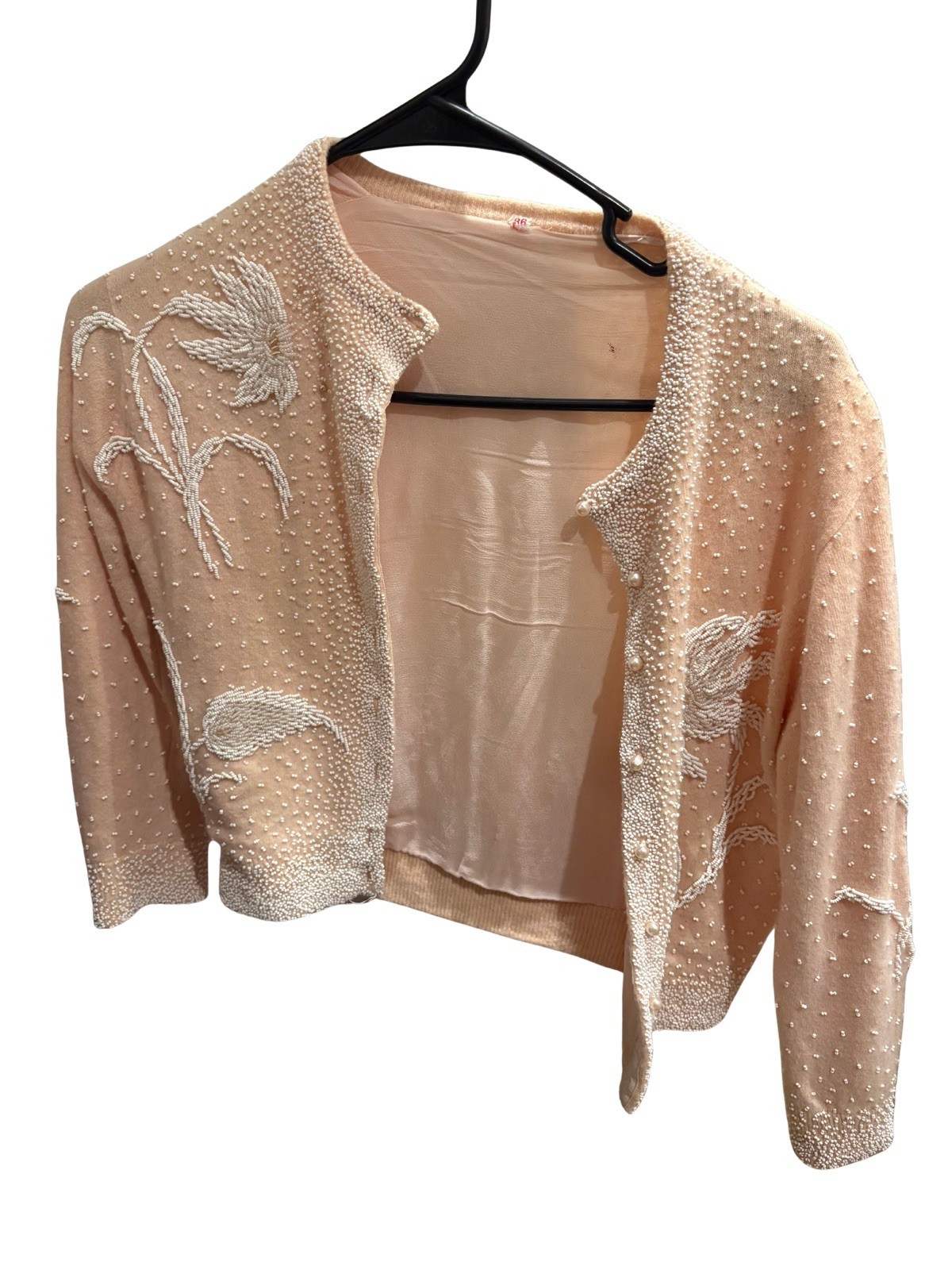 Gorgeous Vintage Beaded Evening Cardigan 3/4 Length Sleeve