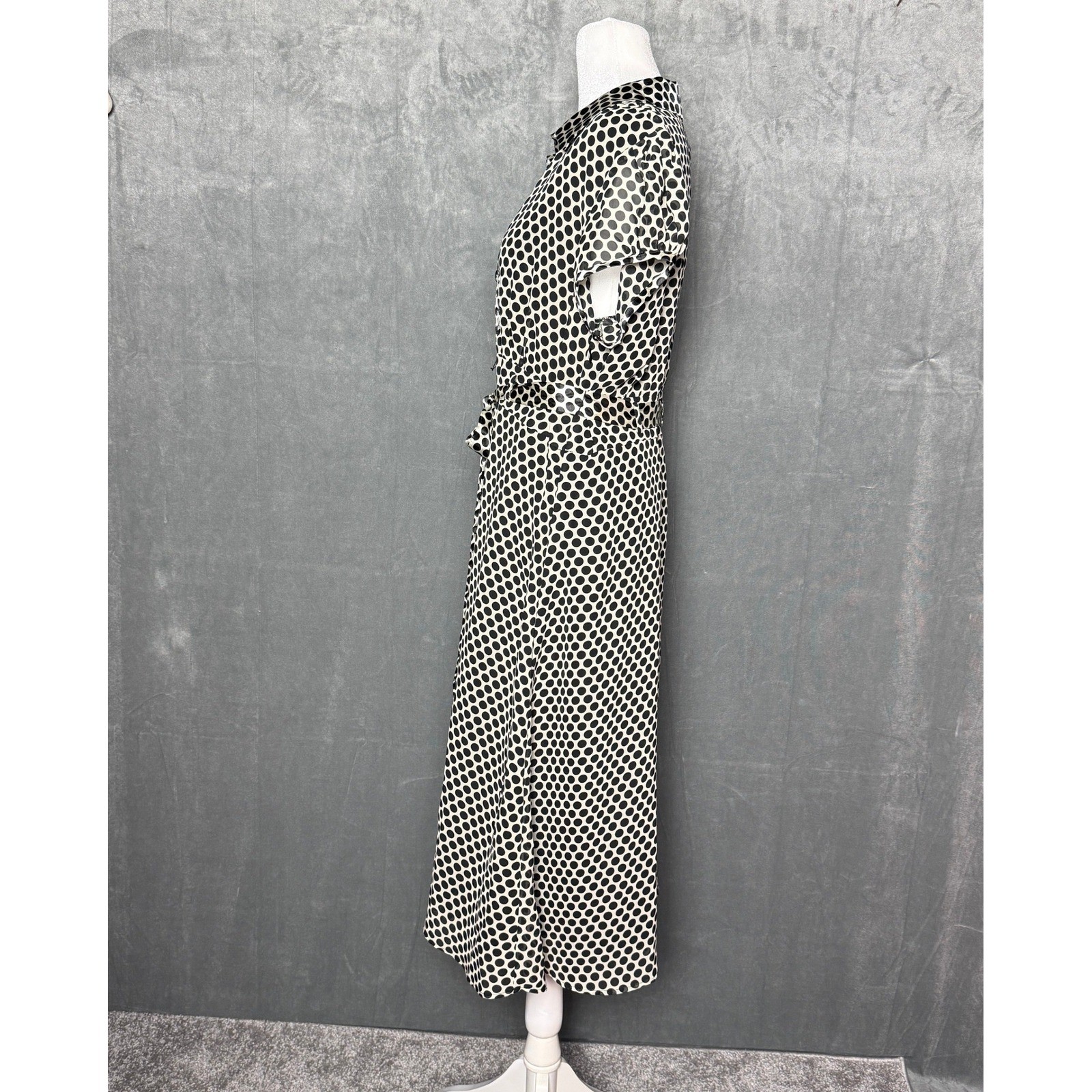Robbie Bee Vintage 90s Y2K Polka Dot Midi Slip Dress Plus 16 XL Satin Retro