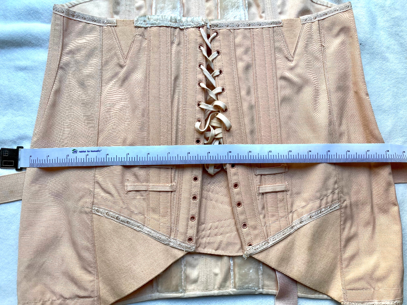 Vintage Corset Girdle Lumbar Surgical Spinal Support Orthopedic 6 Brace Garters