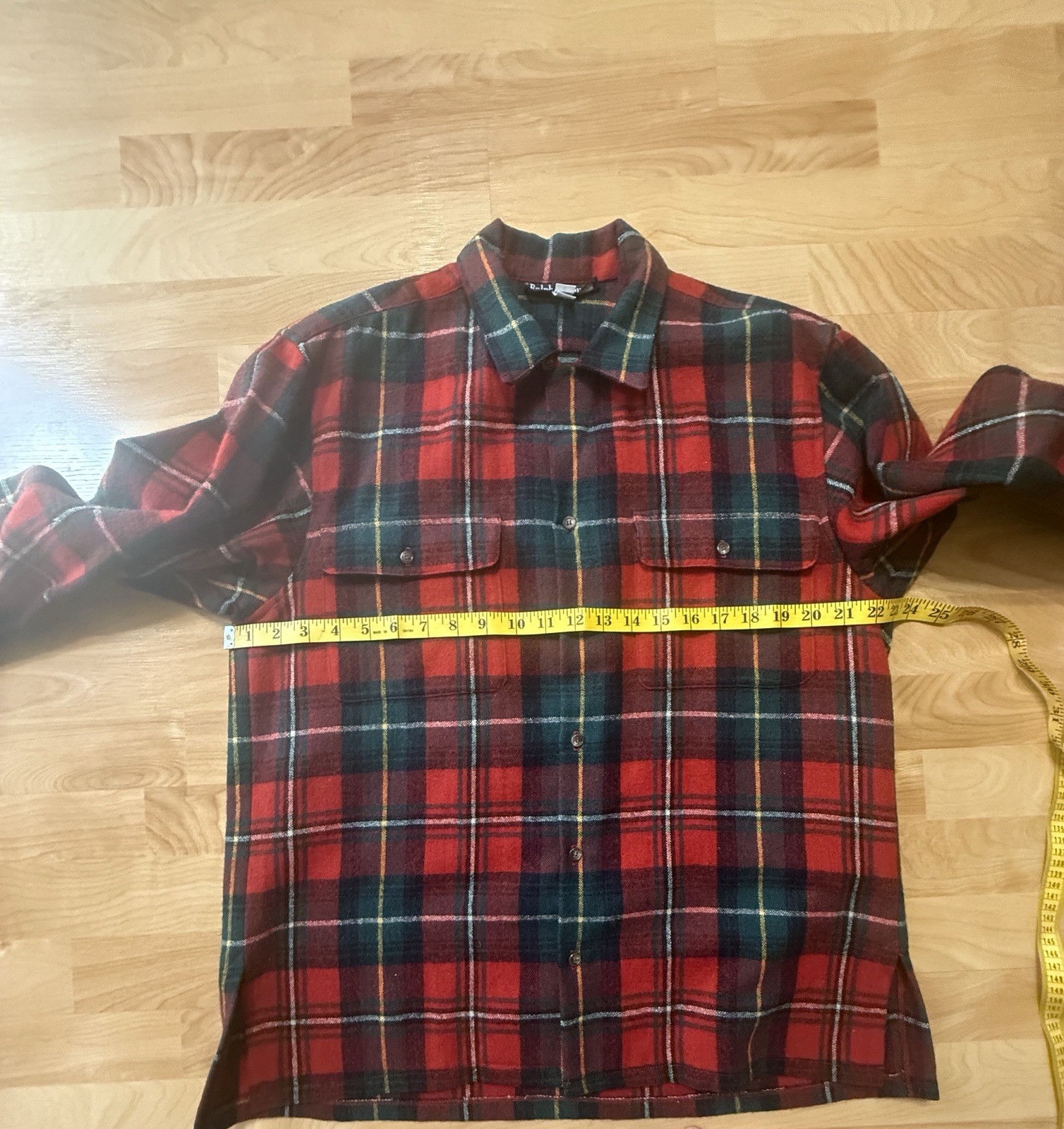 Rare Vintage Ralph Lauren Wool Tartan Plaid Button Down Woman’s Shirt Med-Lg