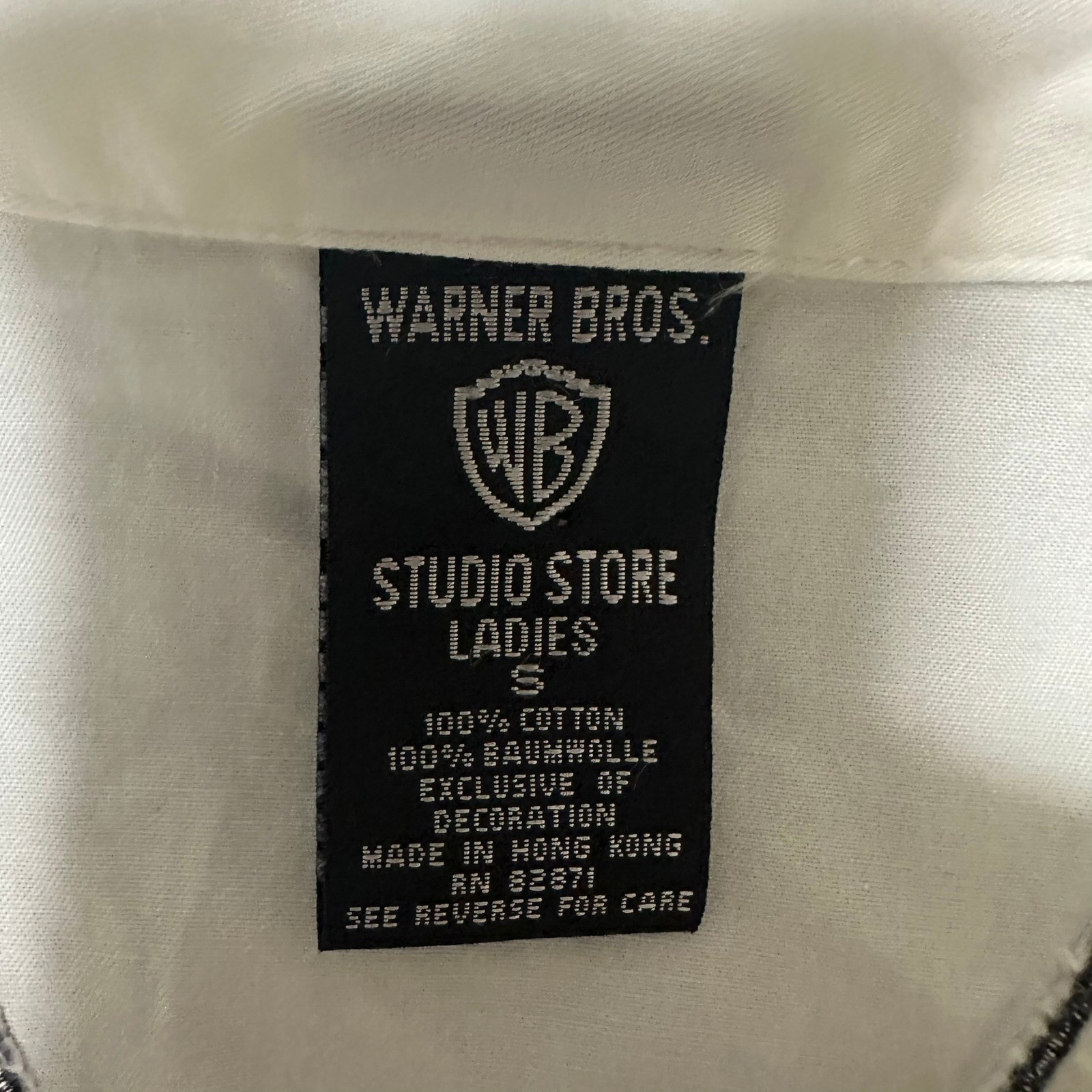 Warner Bros Looney Tunes Christmas Suspenders Shirt White Vintage Tweety Taz S