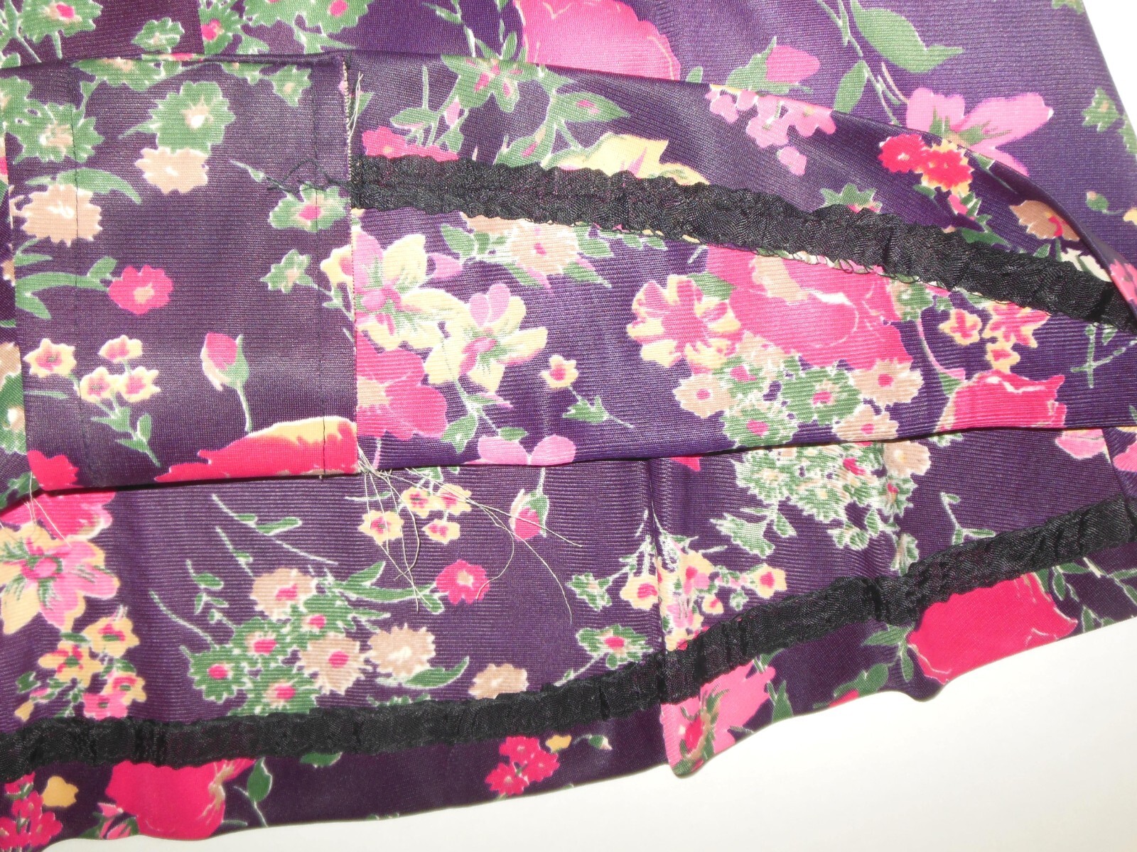 Vintage Floral Dress sz ~S Large Collar Button Front w Belt 60’s 70’s Sleeveless