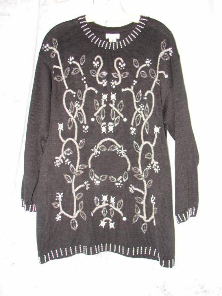 Vintage Gantos Beaded Black Sweater Timeless Vintage Sweater SIZE M