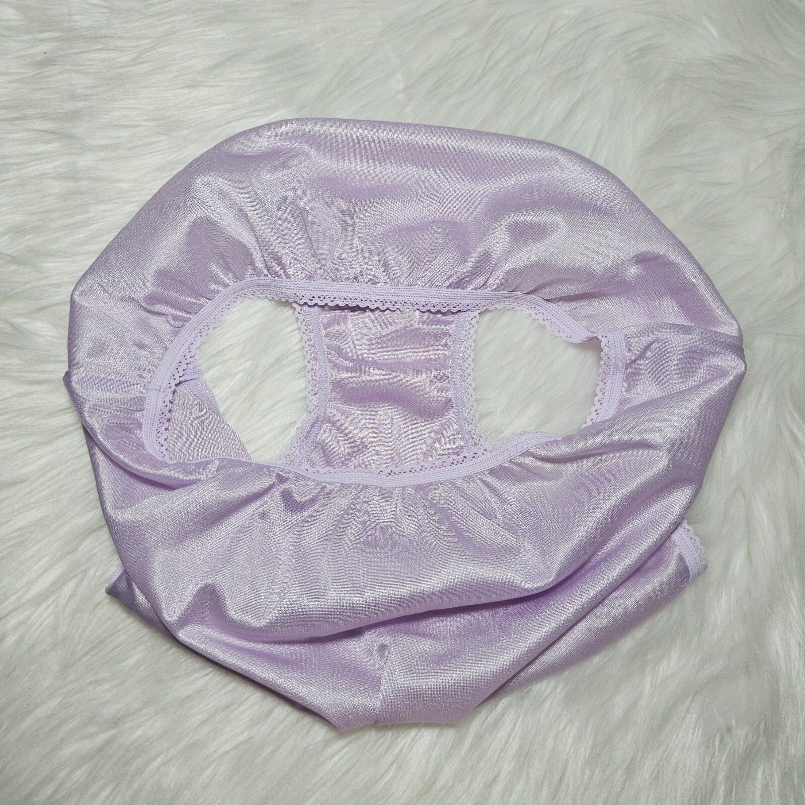 Vintage Silky Purple Panty 100% Nylon Sissy Sheer Brief Size 6-7 Hip 35-39″