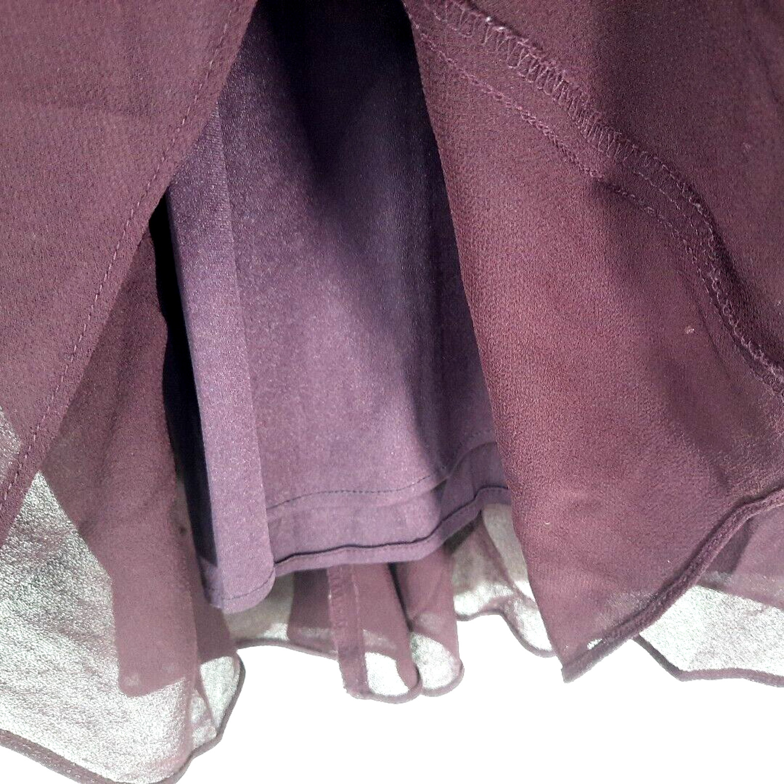 Vintage R&M RIchard Beaded Sheer Maxi Dress Sz 14 Burgundy Whimsigoth Dark Fairy