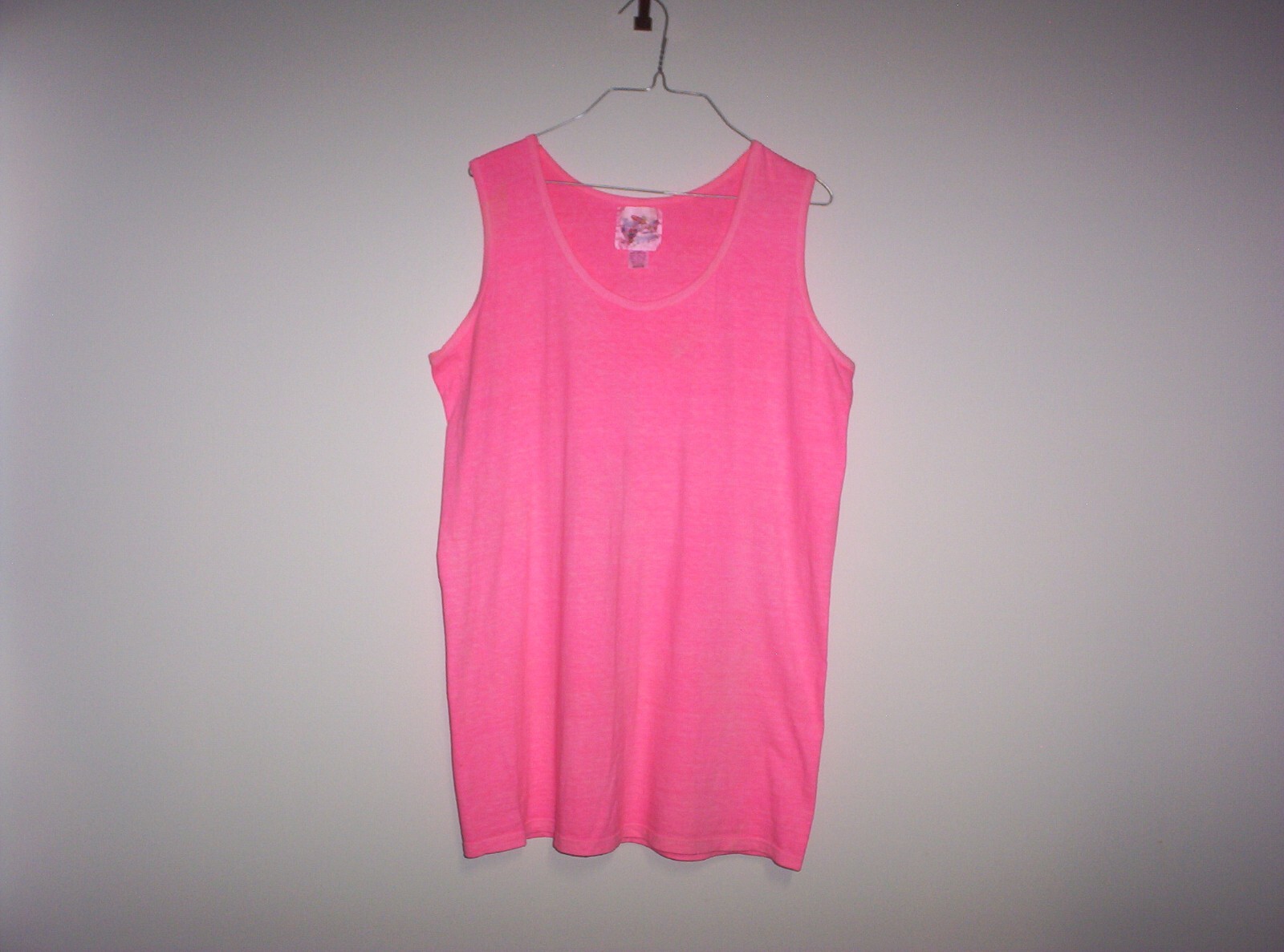 Vintage Surf Mania 80s / 90s Hot Pink Swim Cover Up or Top Sz Medium Made in USA