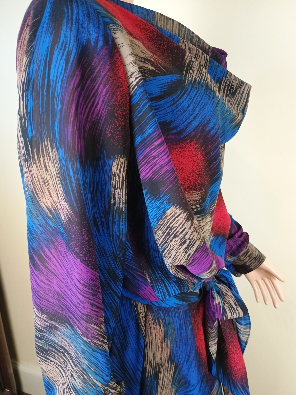 Vintage Jane Street Graphic Print Secretary Dress Granny Core Size 14
