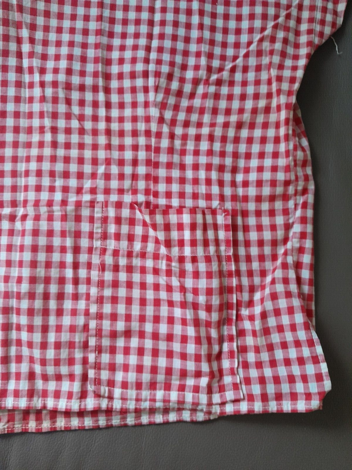 1950S LADIES BLOUSE TOP ROCKABILLY WESTERN CHECKS ROCK N ROLL LARGE XL