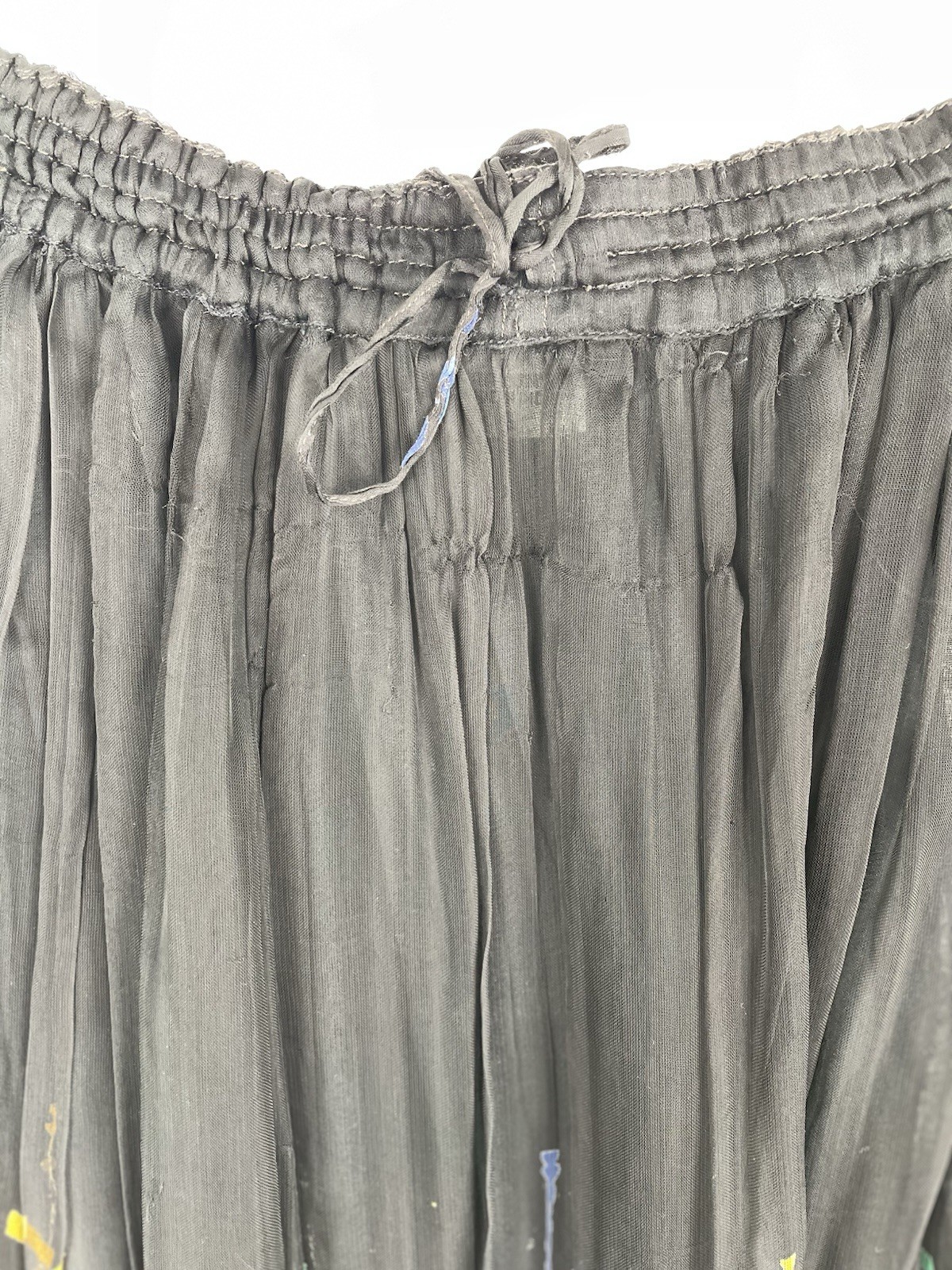 VTG 70s 80s Skirt Set Gauze Hippy Boho Festival SZ M Rayon (DAMAGED AS IS