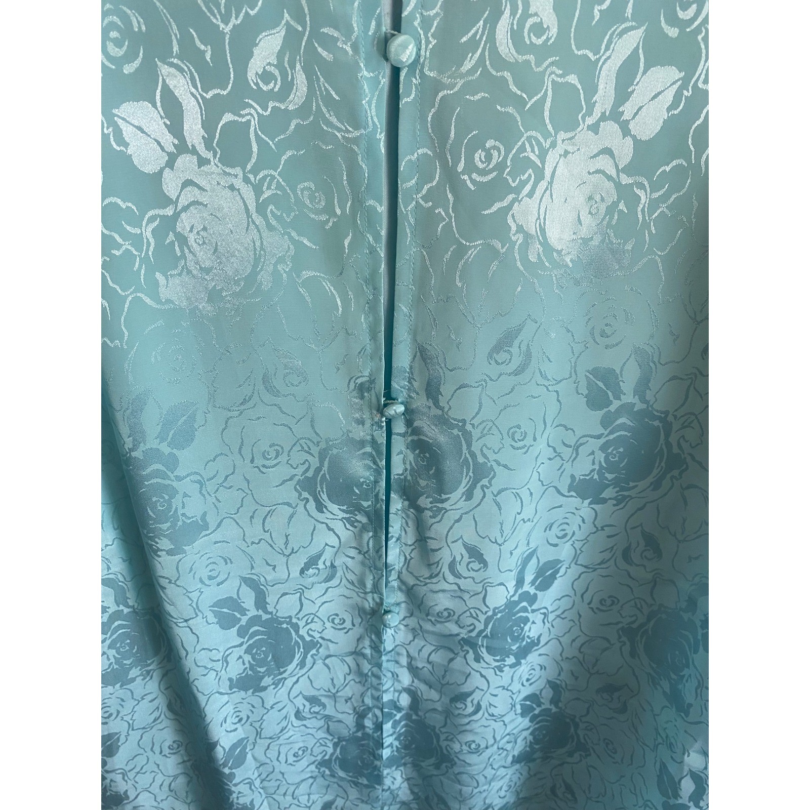Lauren Alexandra Vintage Aqua Blue Floral Jacquard Lace Drop Waist Dress Size 12
