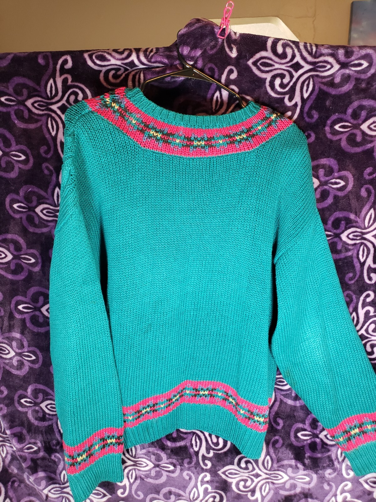 Vintage Robert Scott Ltd – Womens XL – Christmas Color Sweater (Ramie/Cotton)