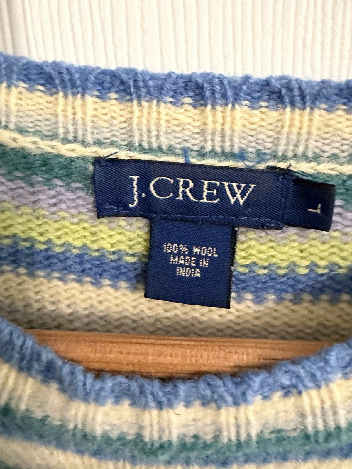 1990s Or Y2K J. Crew Wool Pullover Striped Sweater