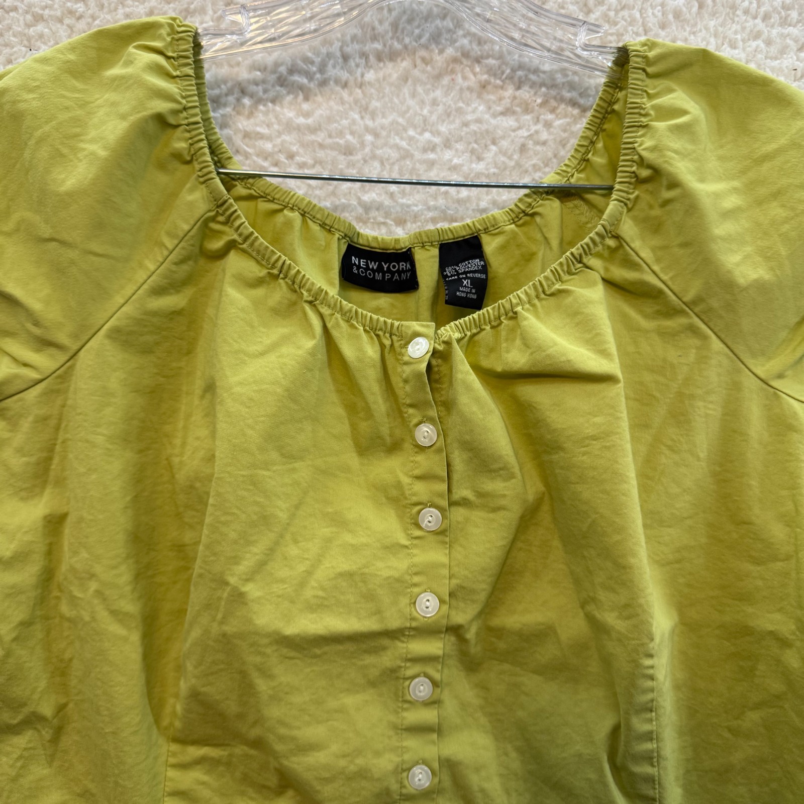 Y2K Vintage Milkmaid Peasant Top XL Green Cap Sleeve Cottagecore Coquette Fairy