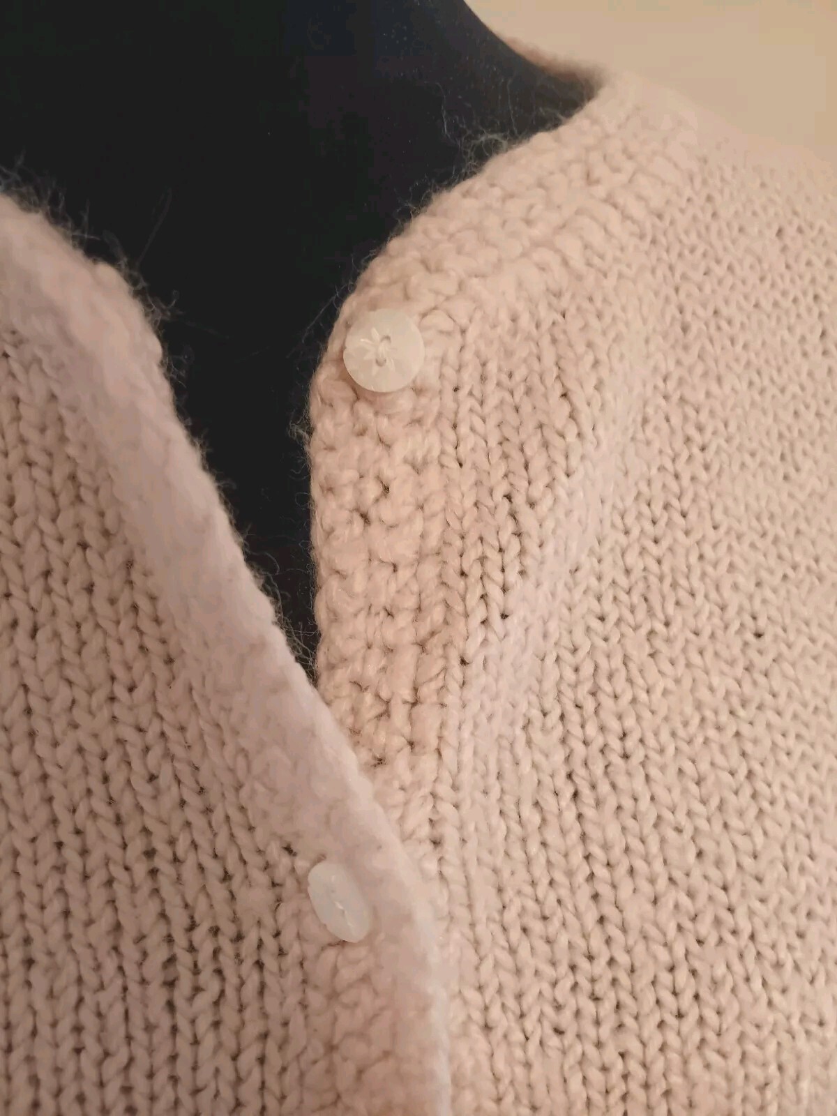Vintage Carson Pirie Scott Cardigan Chunky Powder Pink Sweater Grandma Cottage