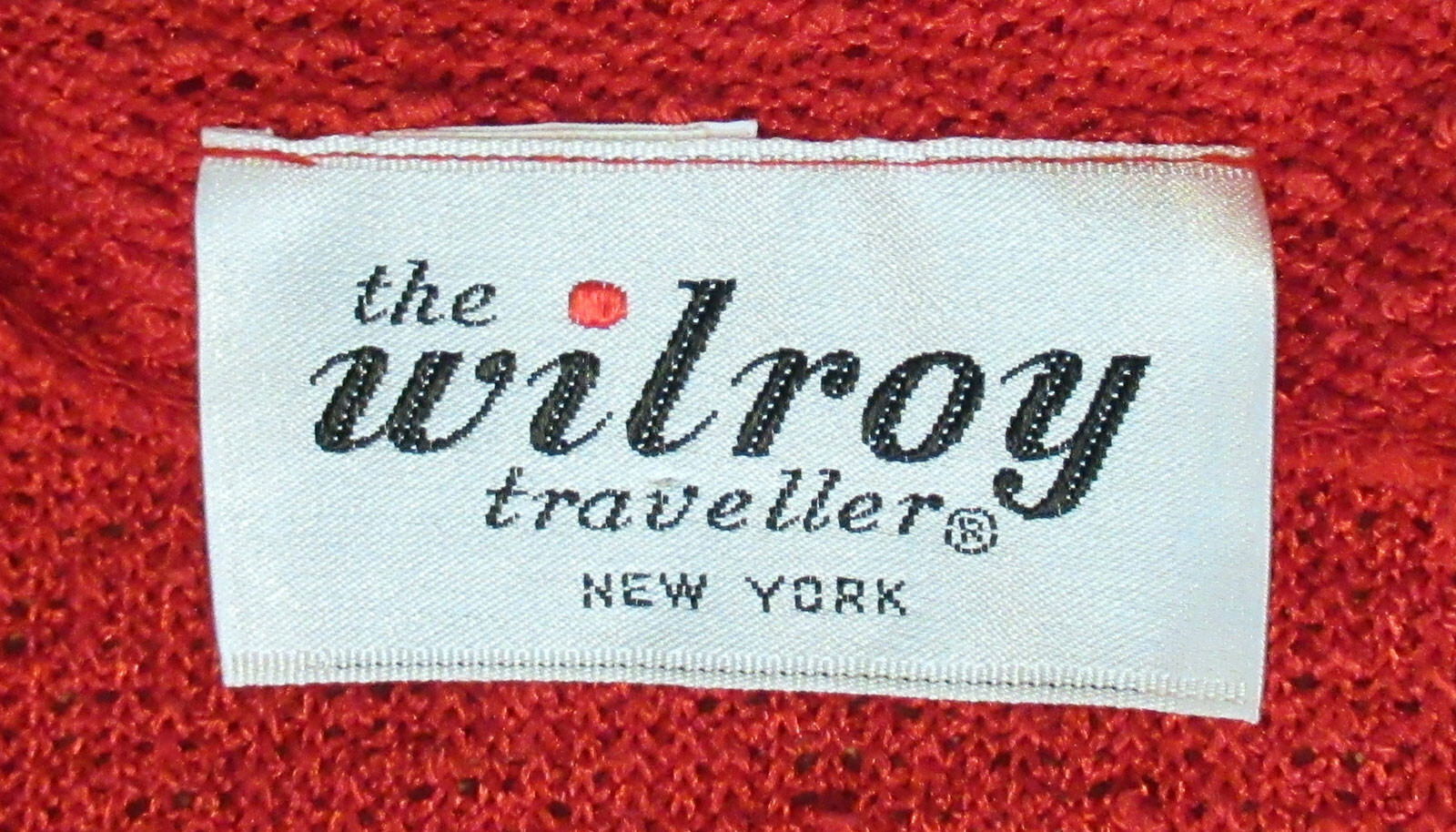Vintage 1970s 1980s Red Wilroy Traveler suit jacket and skirt