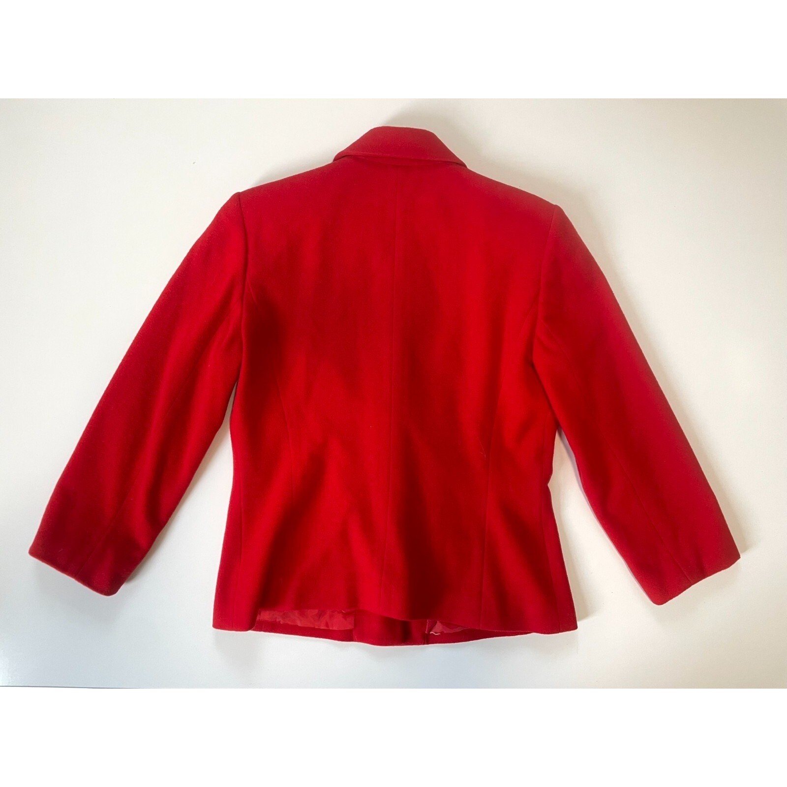 Harve Benard by Holtzman Women’s Red Wool Cashmere Blazer Nylon Lined Size 10