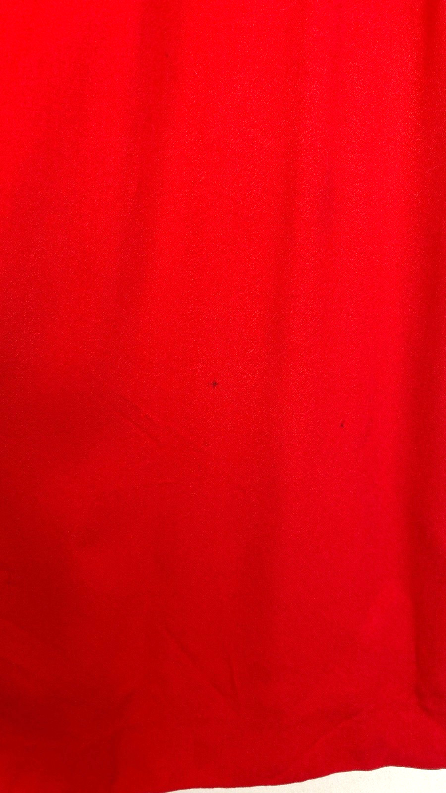 Vintage 1980s red midi dress M black velvet rayon wool long sleeve shift