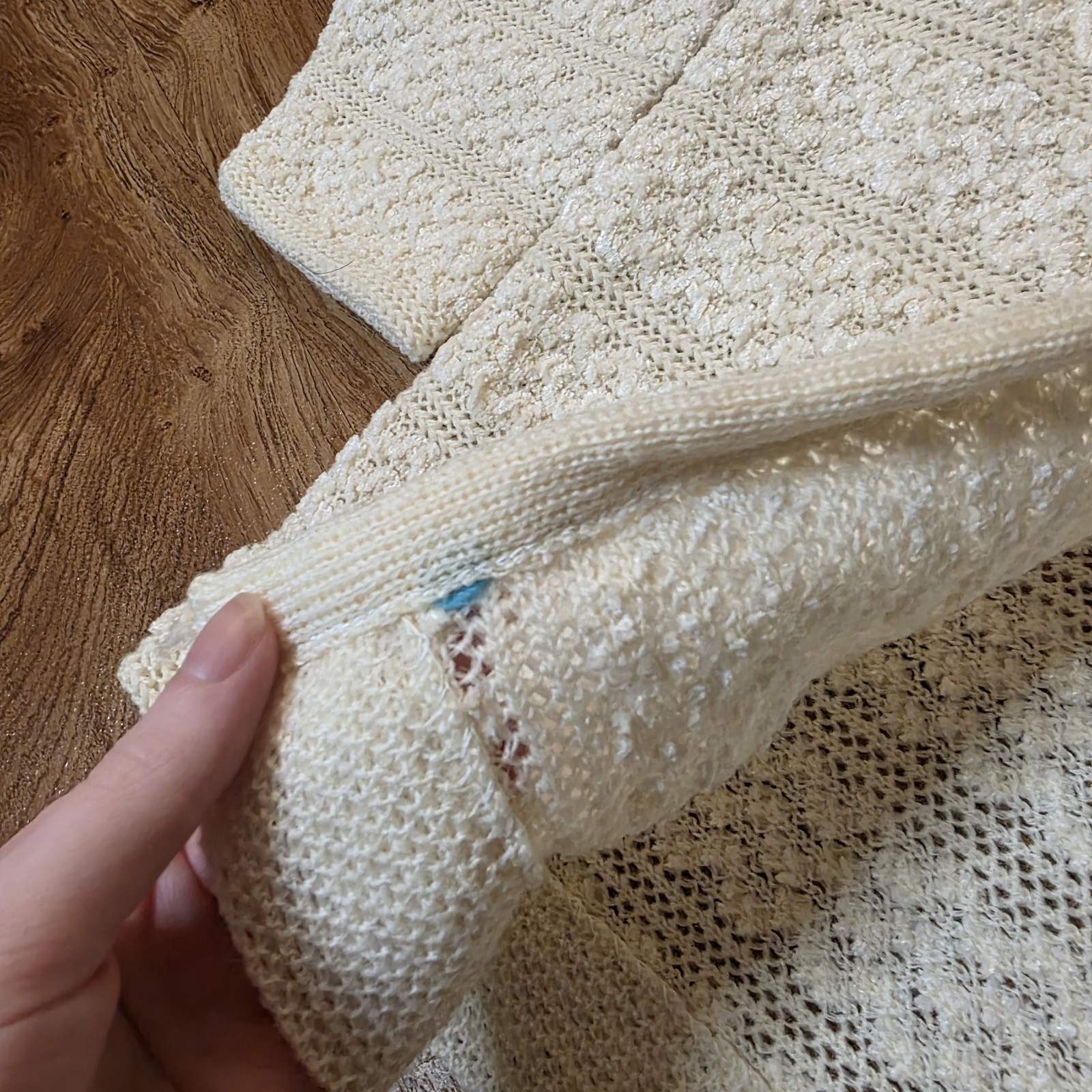 Vintage 50s 60s NWT Lampl Cream White Wool Knit Open Cardigan – Estimate Size S
