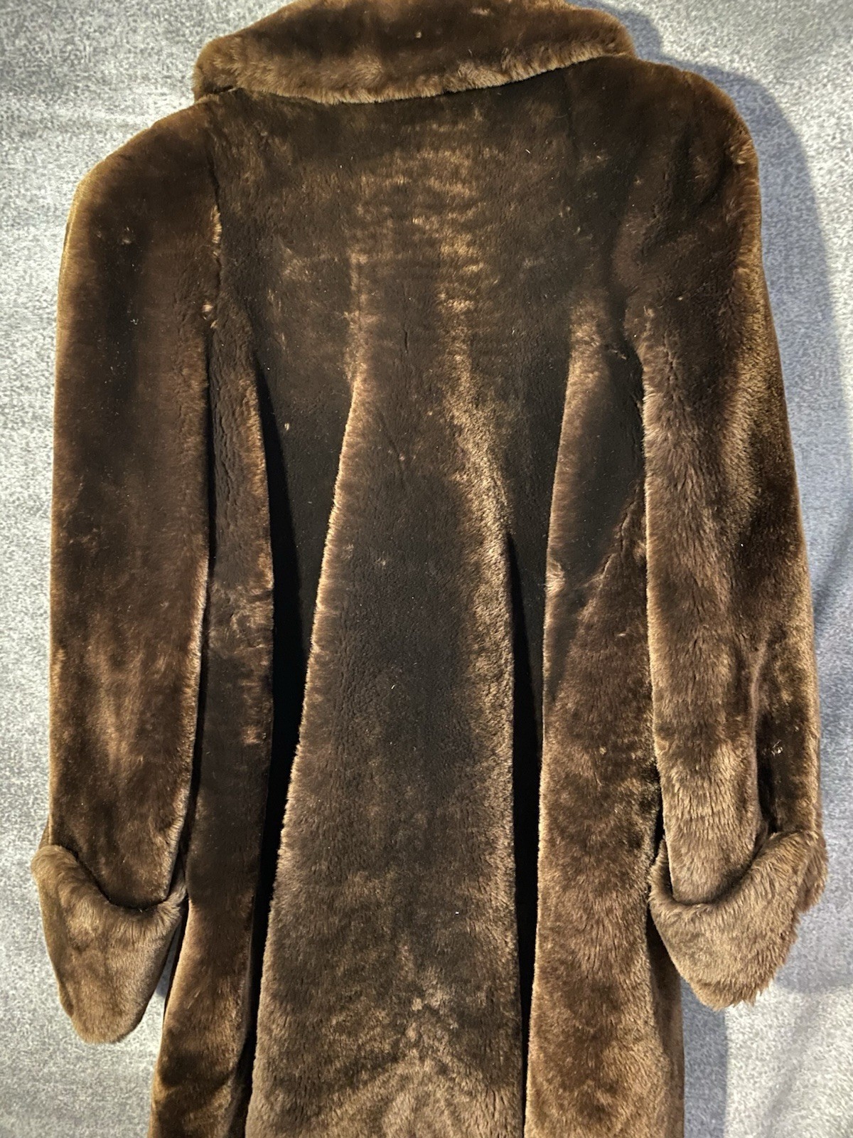 Vintage C.E. Carlson Co Spokane Dark Brown Fur Coat Mid-Century Plush