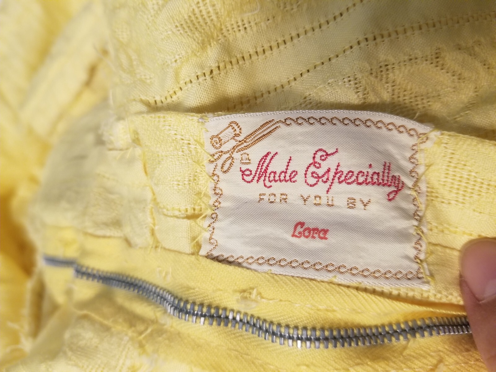 Vintage Made Especial By Lora Yellow Maxi Dress S