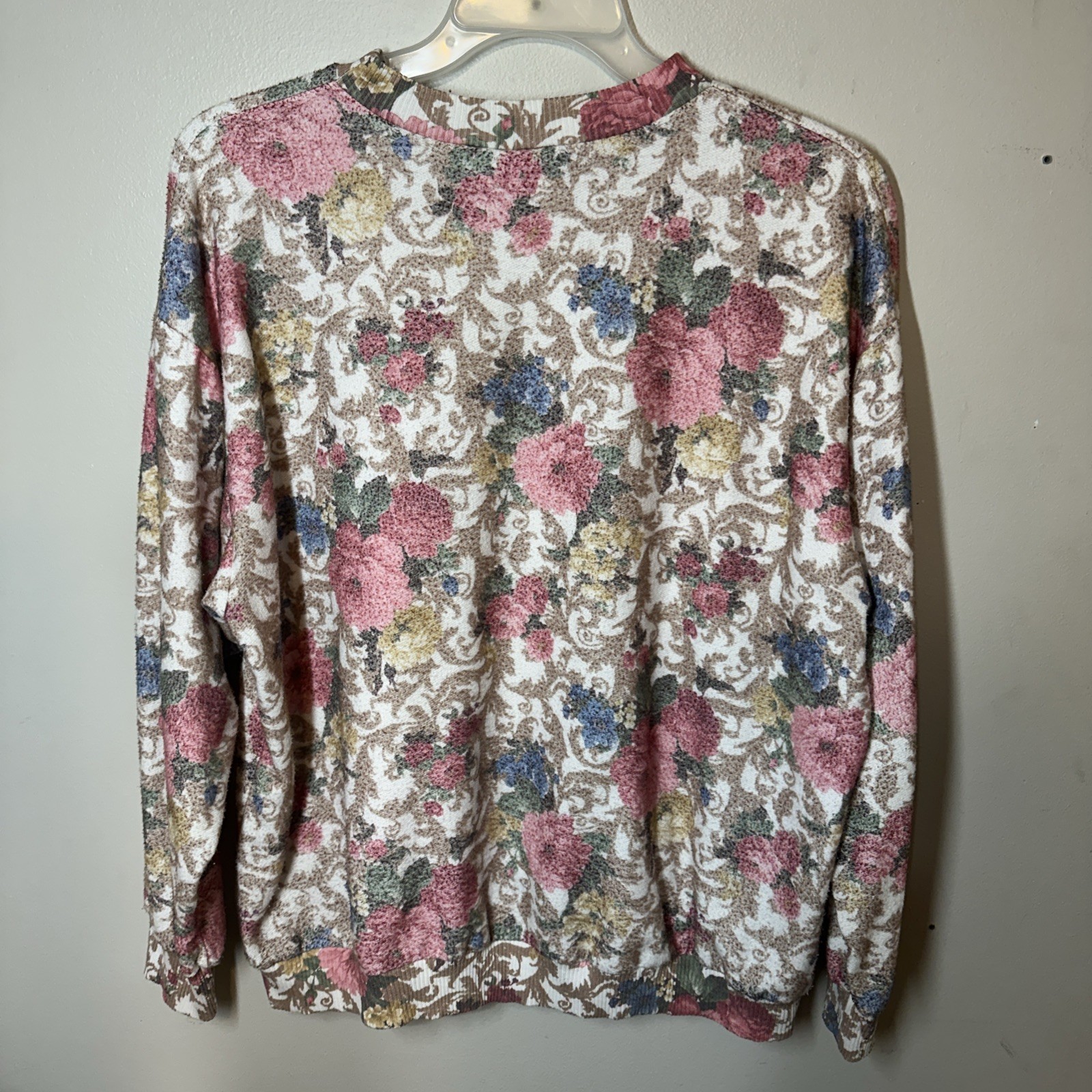 Vintage 1988 EZL by Marcy 'N Me Long sleeve Floral Pattern 2xl
