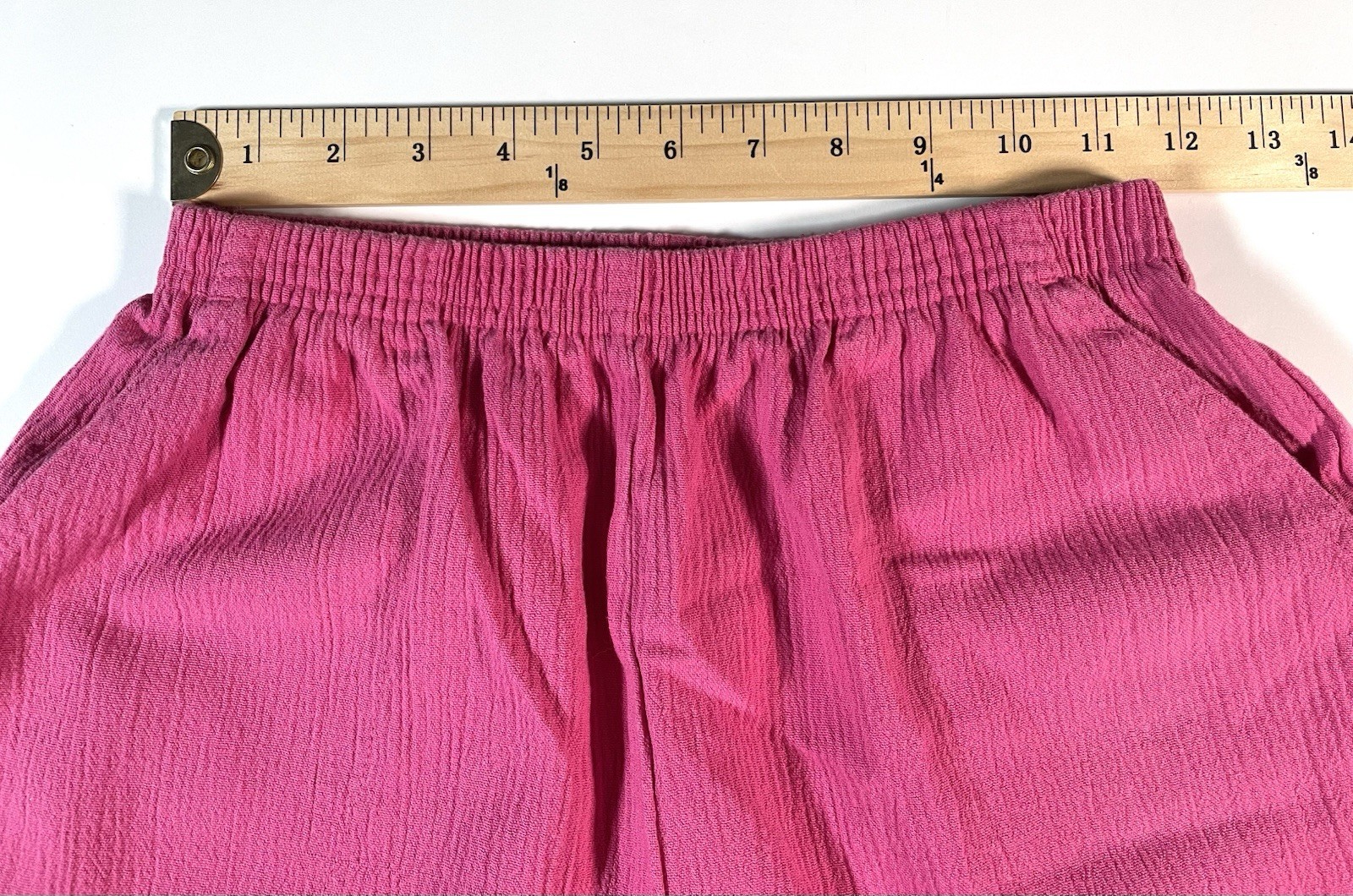 Blair Vintage Koolots Capri Pants Elastic Waist High Rise Wide Leg Size 10 Pink
