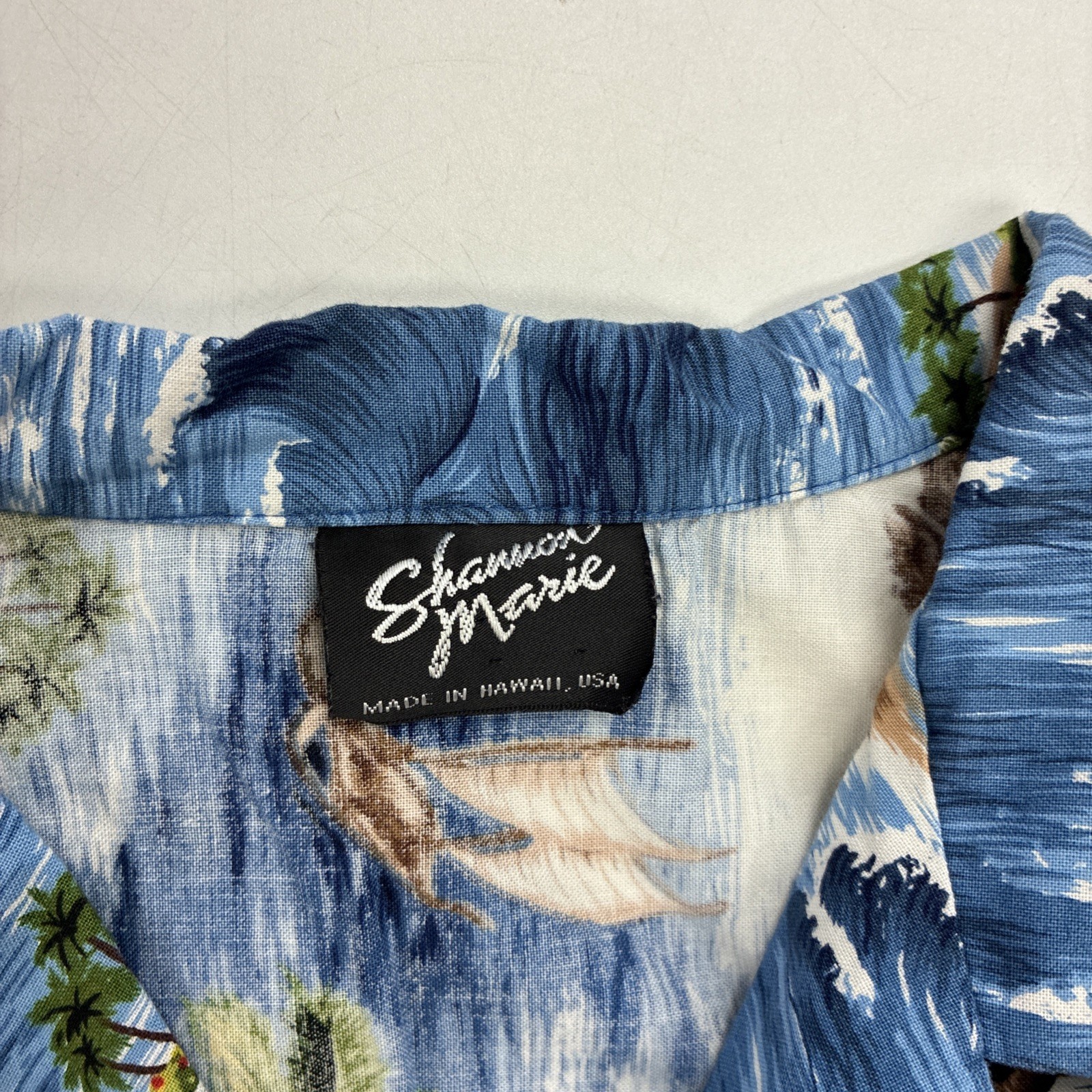 Vintage Shannon Marie Hawaiian Shirt Womens Size Large Floral Tropical