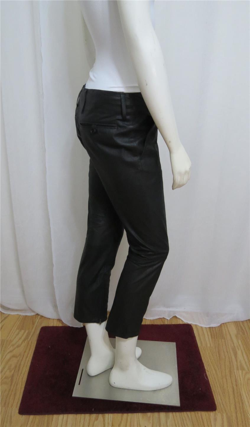 Helmut Lang black label Rare collectible Kangaroo leather pants size 38 US 2