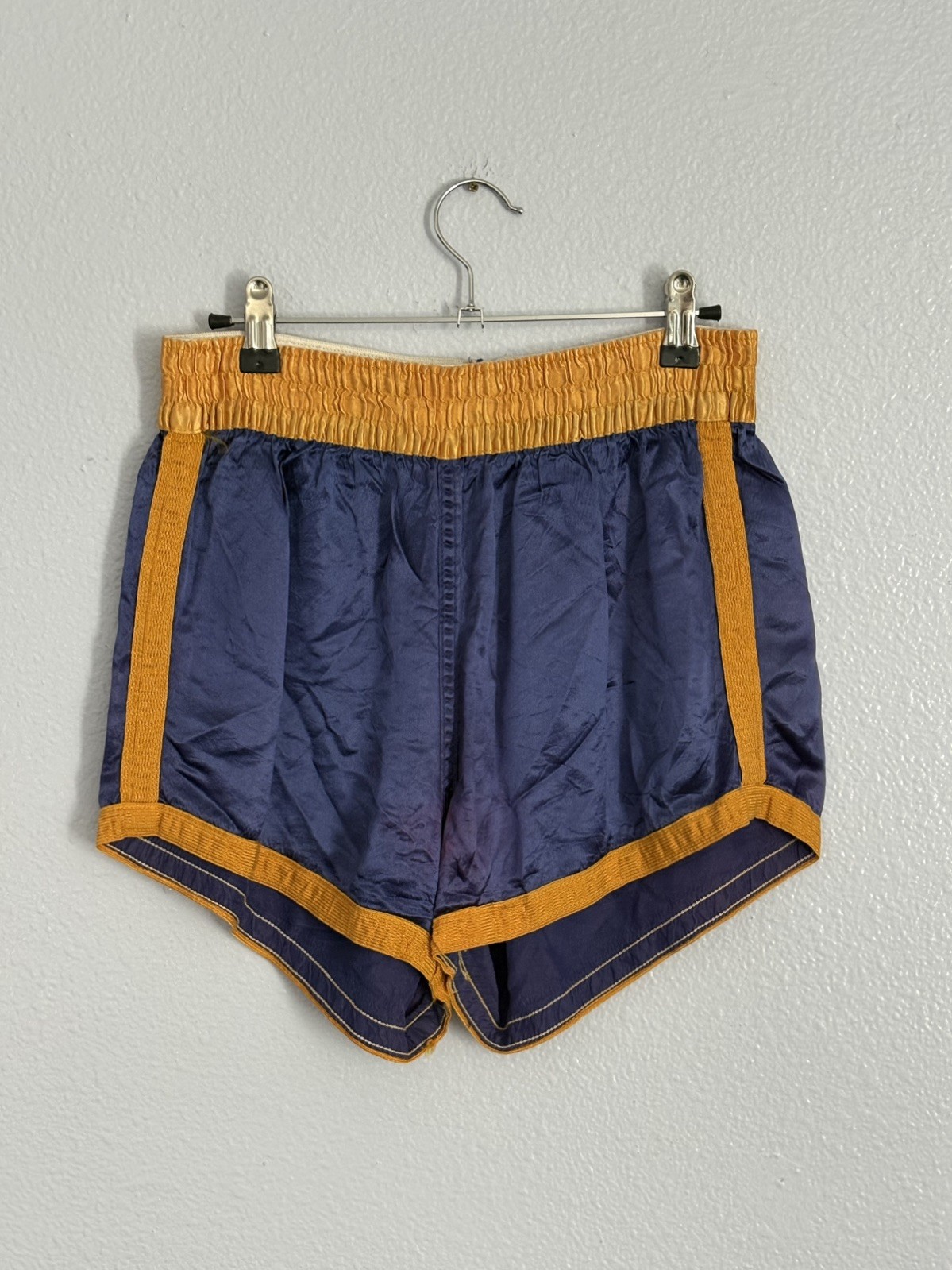 Vintage 60s Russell Mills Satin Style Shorts Acetate USA 27-30” Waist