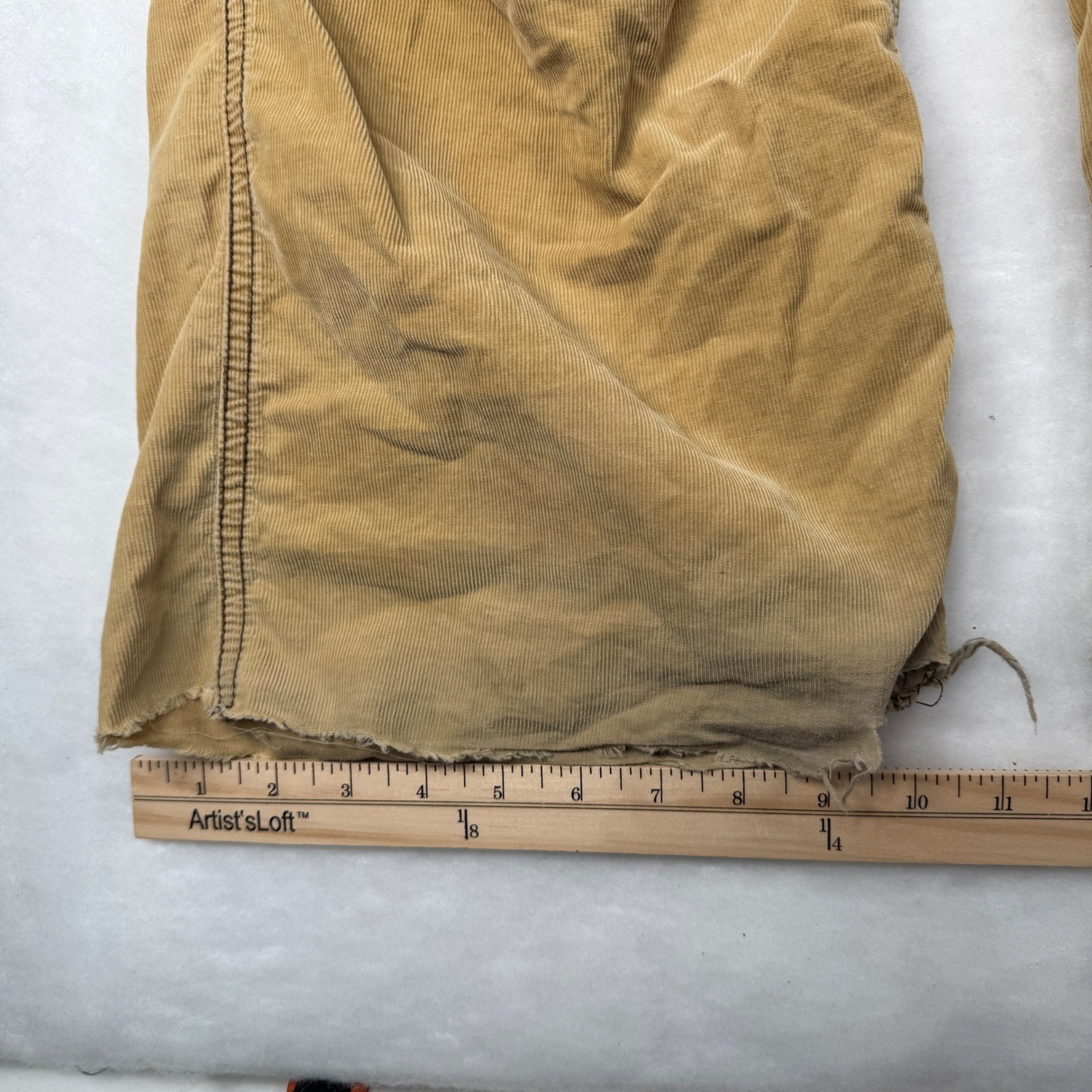 Vtg Y2K Abercrombie & Fitch Corduroy Cargo Paratrooper Pants Womens M Tan