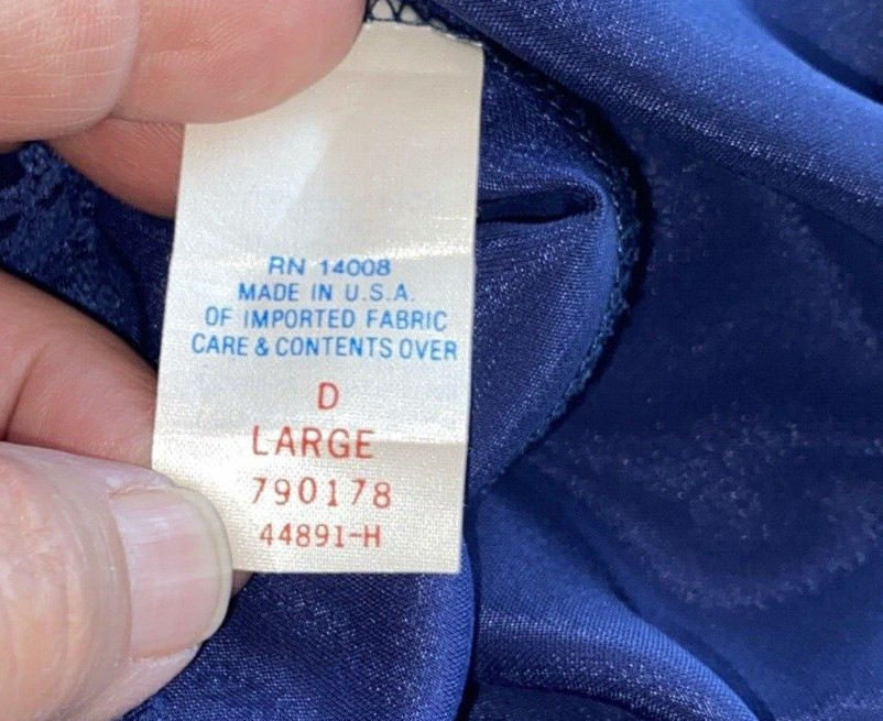 VTG Satin Shiny IMPORT BLUE CHEMISE BABYDOLL NIGHTY PJS GOWN NIGHTGOWN