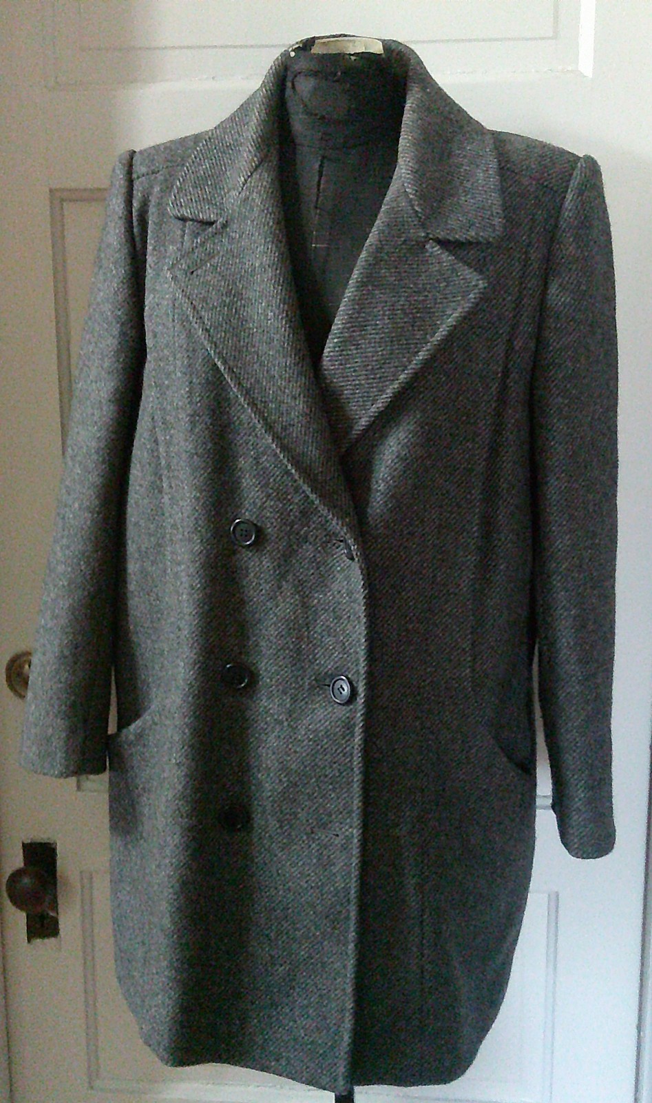 ALORNA Vintage 80’s WOOL Blend Button Up Warm Coat USA Union Made XL