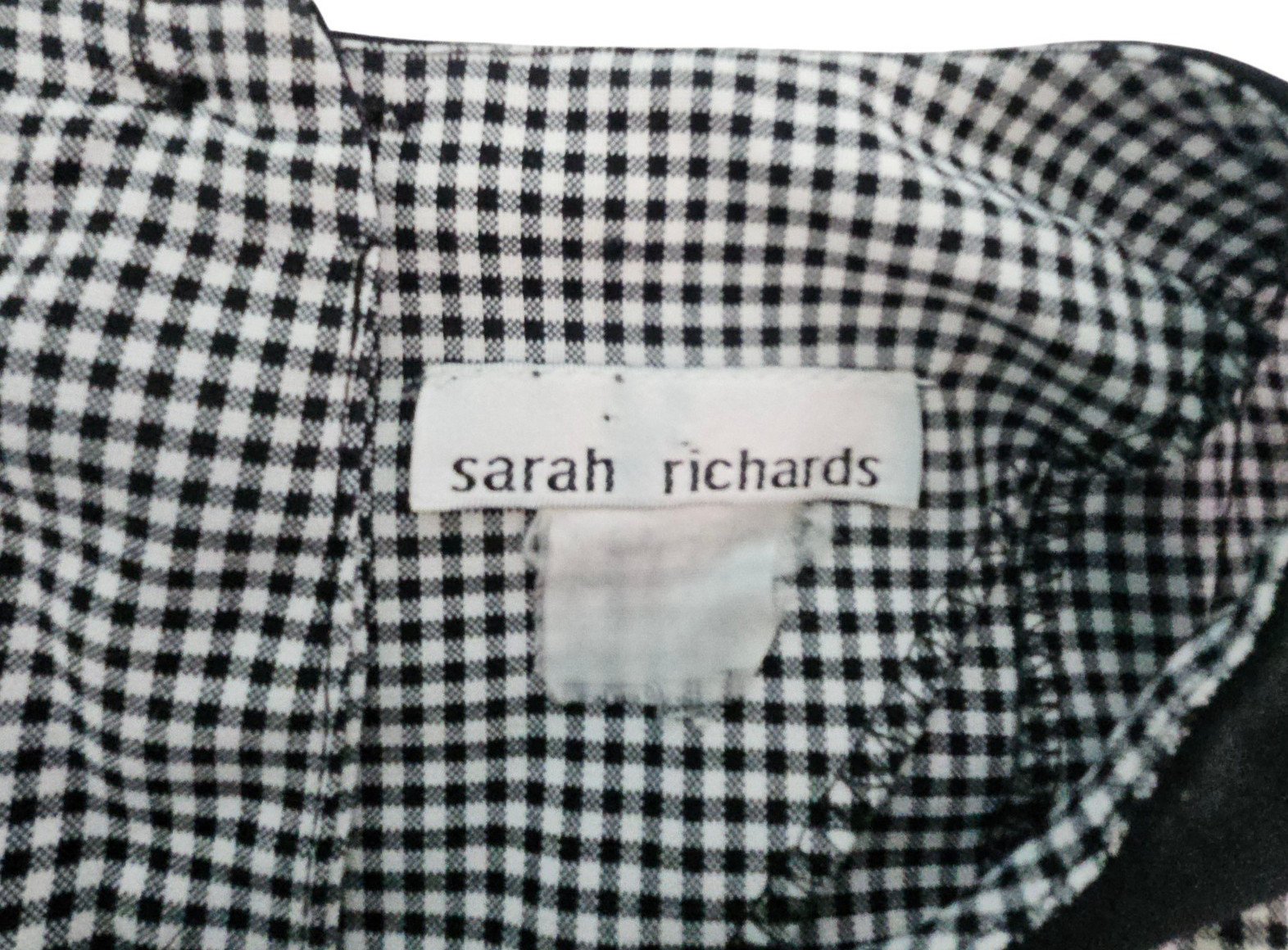 Vintage Sarah Richards 90s Pantsuit Womens Size 7 Vest Button Front Pants Check